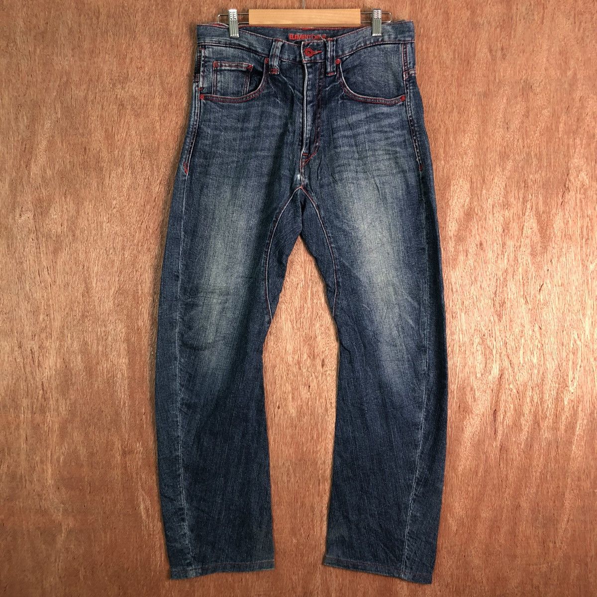 DLL Element Blue distressed Denim skate Jeans Pants #c122