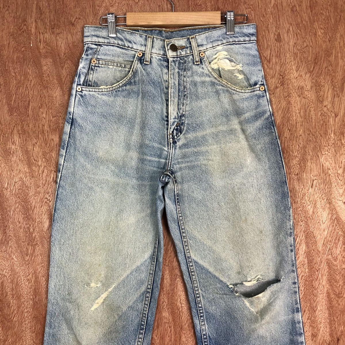Levi's DL Levis Strauss orange tag Distressed Denim Pants #c631 Size US 28 / EU 44 - 2 Thumbnail
