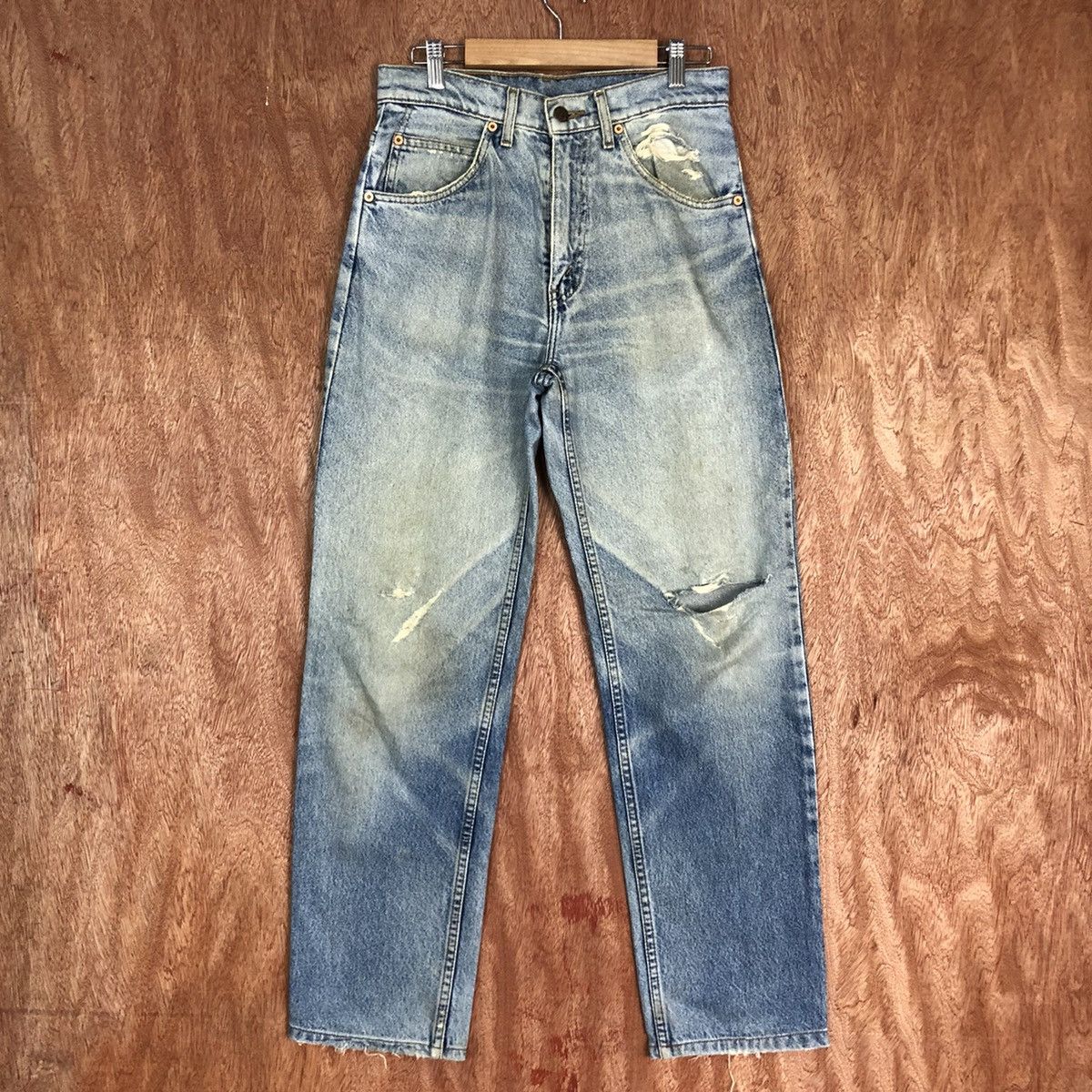 image of Distressed Denim x Levis Strauss Orange Tag Distressed Blue Denim Pants C631, Men's (Size 28)