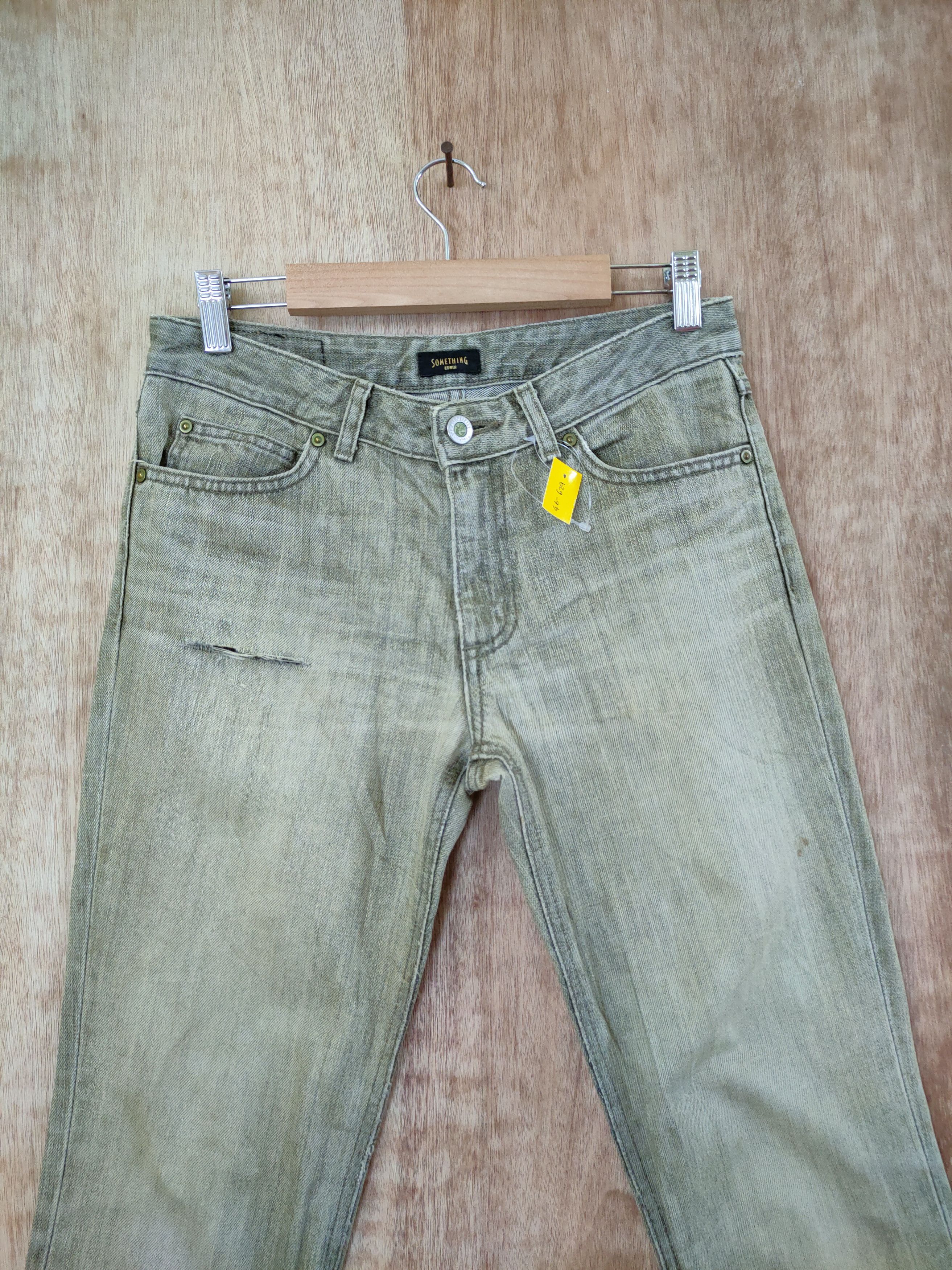 Edwin Something Edwin distressed denim pants jeans vintage #46-629 Size 29" - 3 Thumbnail