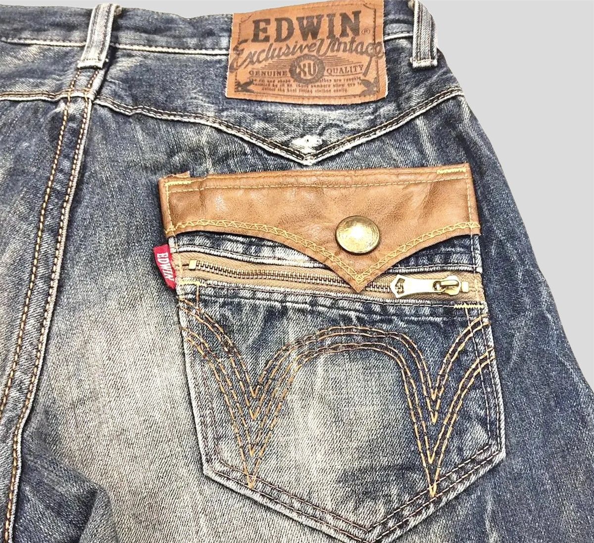 Edwin VINTAGE 90s EDWIN EXCLUSIVE SE RARE DESIGN SIZE 34X30 Size US 34 / EU 50 - 10 Thumbnail
