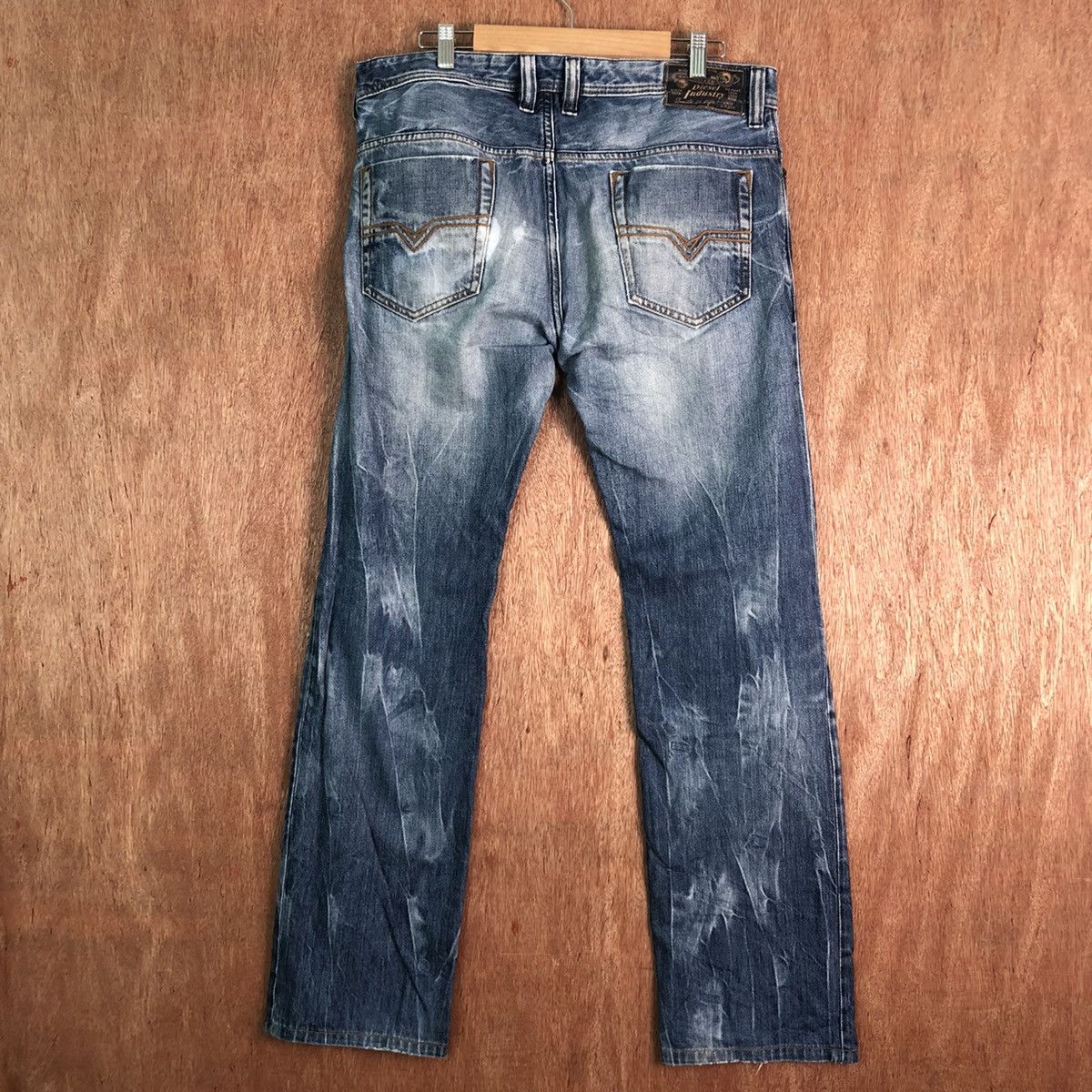 Diesel DLL Diesel Industry safado distressed Denim Jeans #c157 Size US 31 - 10 Thumbnail