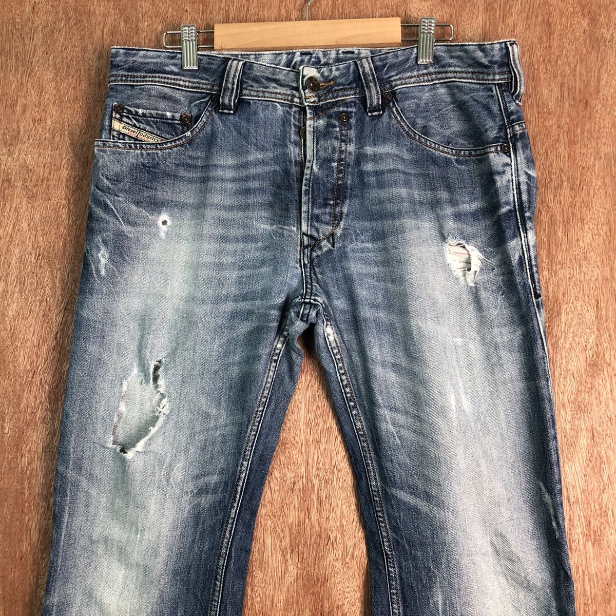 Diesel DLL Diesel Industry safado distressed Denim Jeans #c157 Size US 31 - 2 Thumbnail