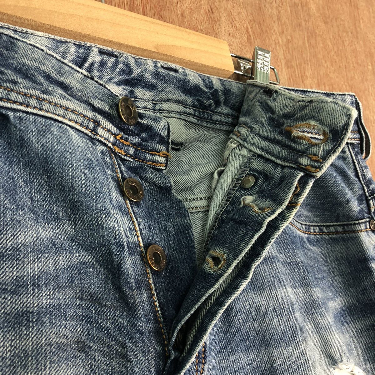 Diesel DLL Diesel Industry safado distressed Denim Jeans #c157 Size US 31 - 8 Thumbnail