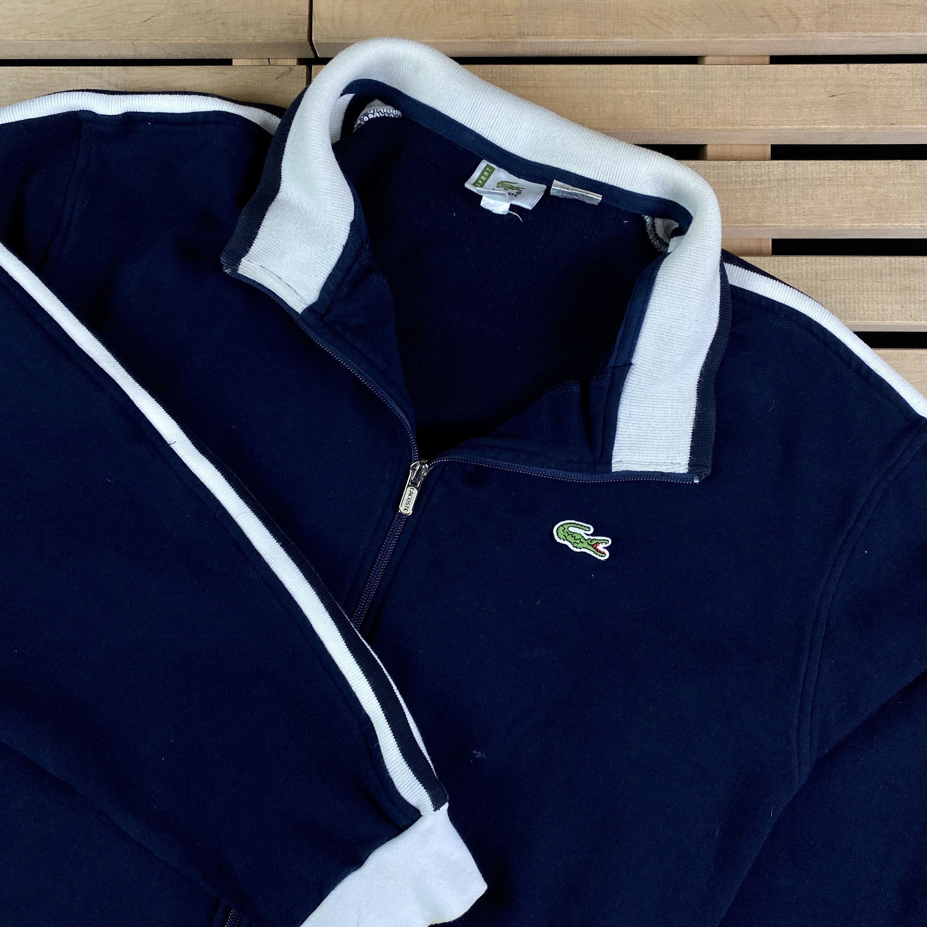 Lacoste × Vintage Men’s Zip Bomber Sweatshirt Lacoste Vintage Size 7/190 (XL) Size US XL / EU 56 / 4 - 2 Thumbnail