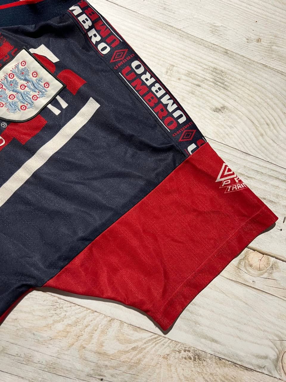 Umbro Vintage Umbro England 1996 1998 Green Flag Training Jersey Size US XL / EU 56 / 4 - 6 Thumbnail