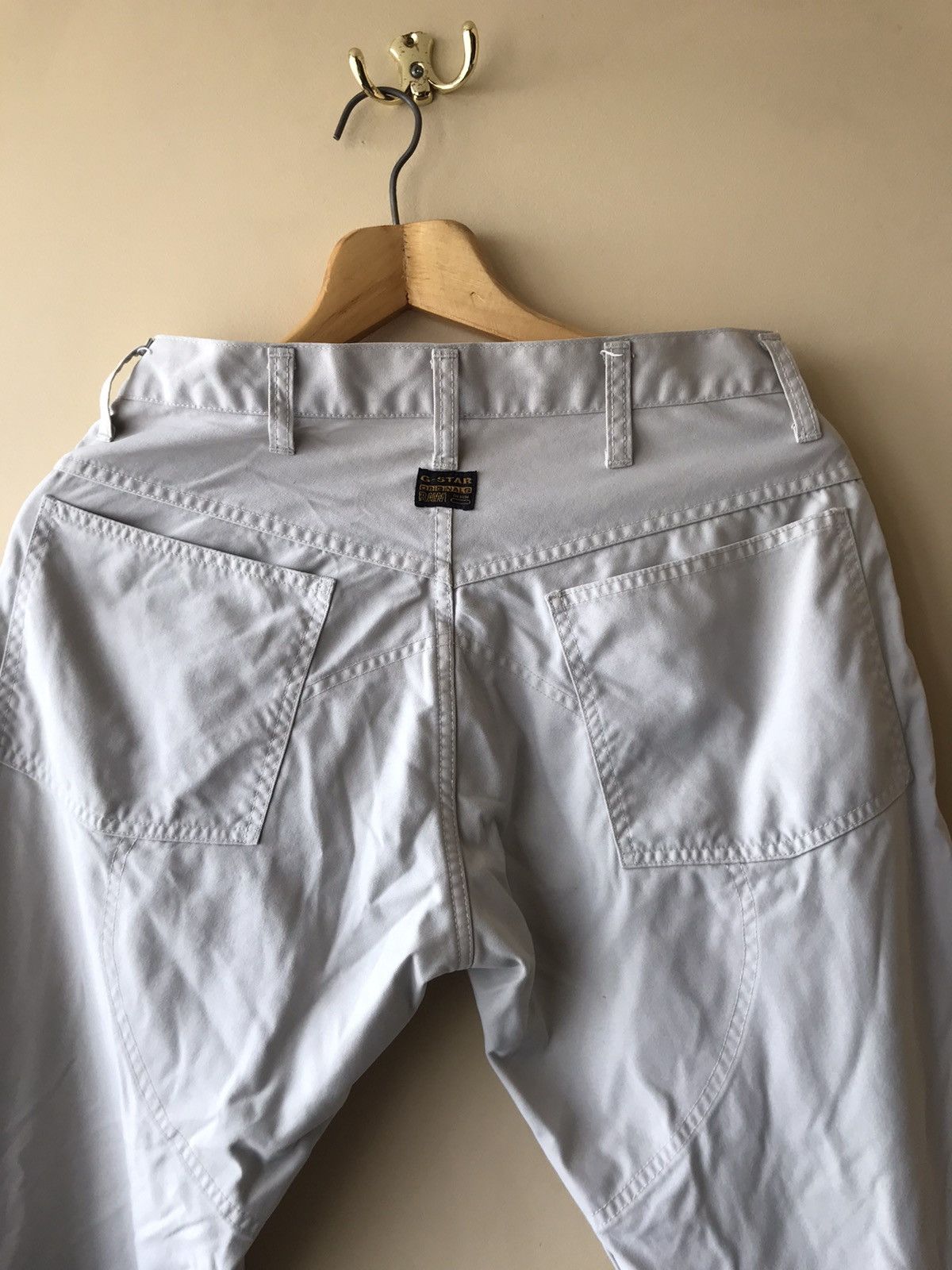 G-Star × Japanese Brand × Vintage Vintage G Star Raw Big logo Baggy Pants Cargo Double Knee Size US 33 - 4 Thumbnail