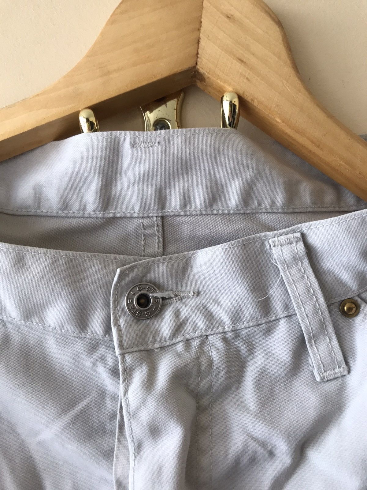 G-Star × Japanese Brand × Vintage Vintage G Star Raw Big logo Baggy Pants Cargo Double Knee Size US 33 - 2 Thumbnail