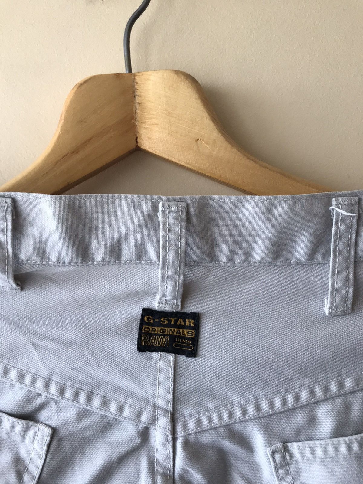 G-Star × Japanese Brand × Vintage Vintage G Star Raw Big logo Baggy Pants Cargo Double Knee Size US 33 - 5 Thumbnail