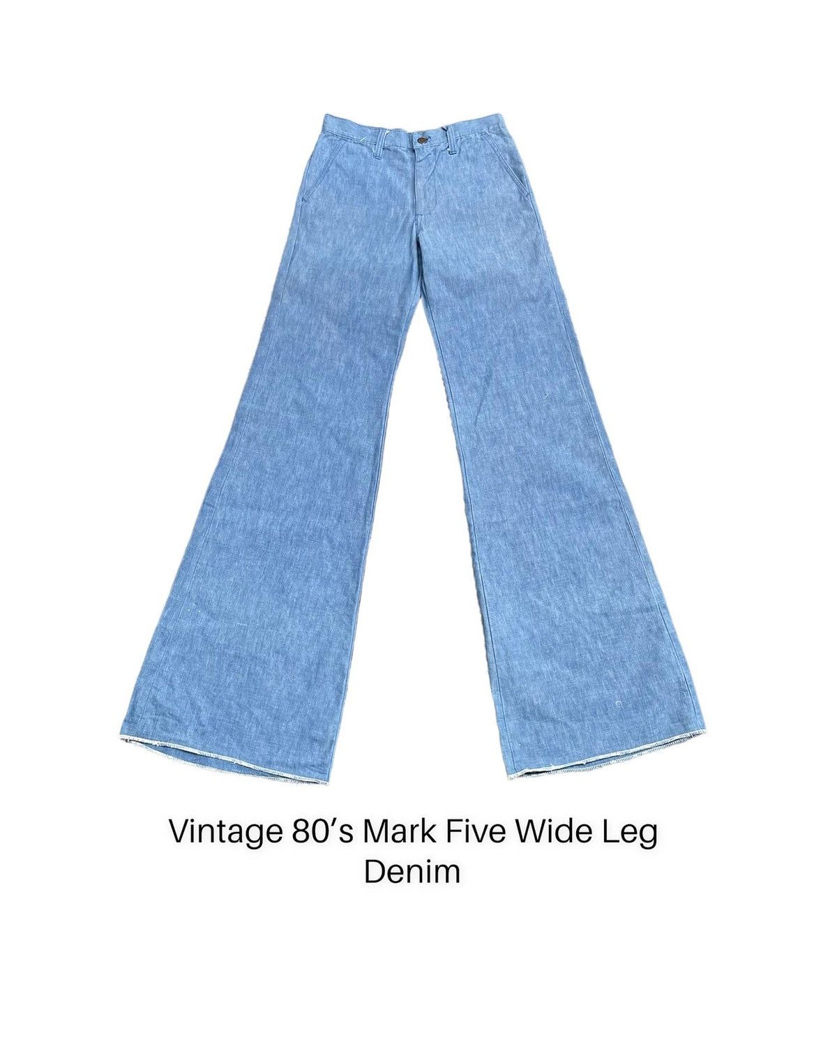 Japanese Brand Vintage 80’s Mark Five Wide Leg Denim Size US 29 - 1 Thumbnail