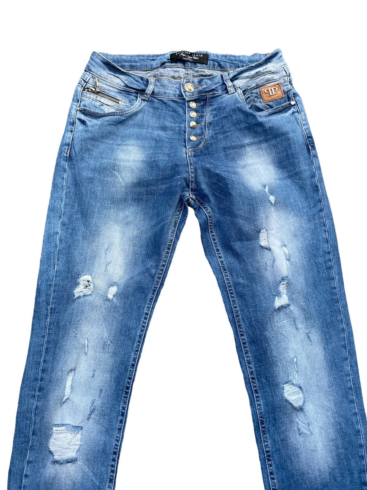 Designer × Philipp Plein Philipp Plein Miami Cut Distressed Denim Size US 33 - 5 Thumbnail