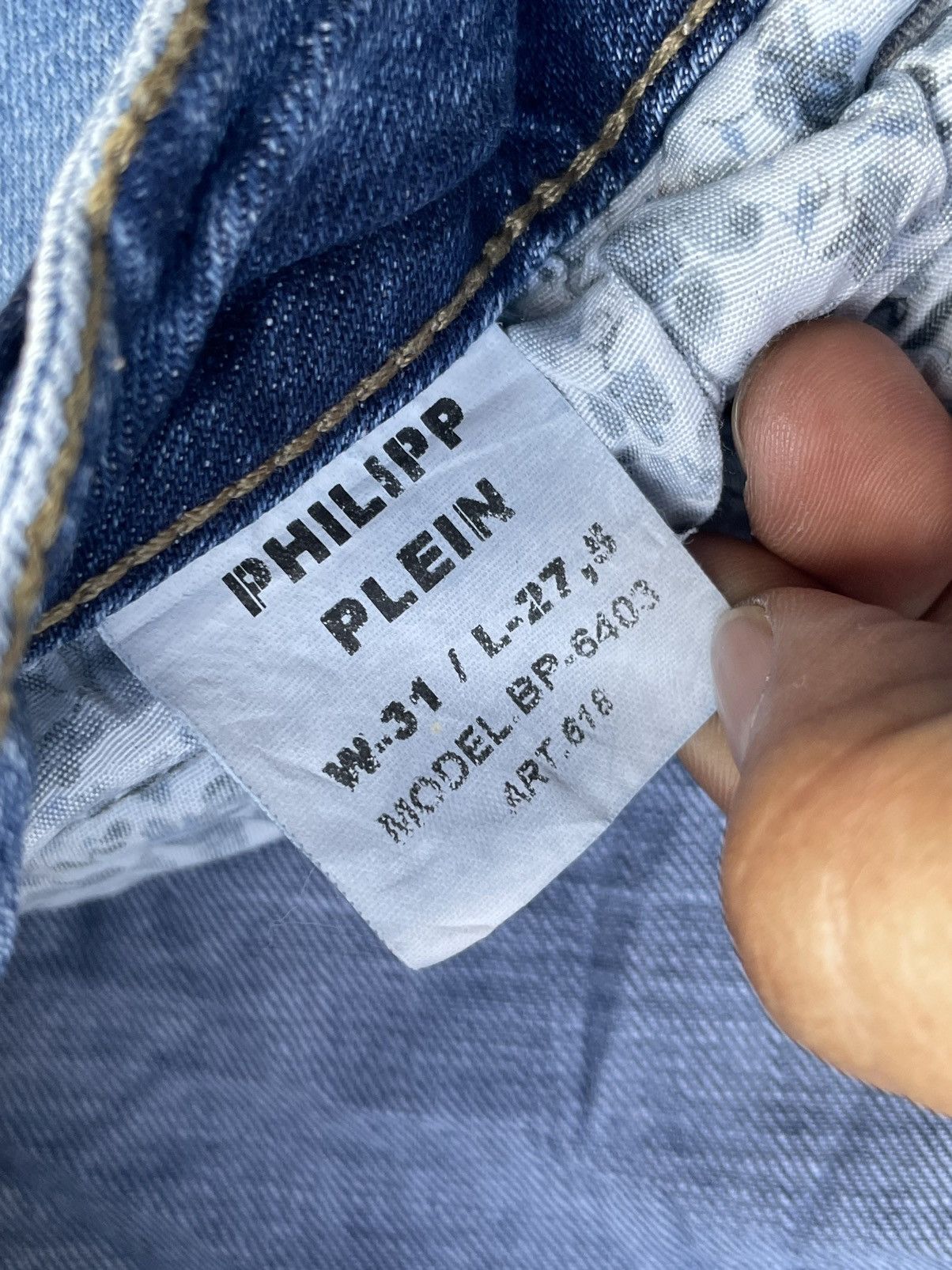 Designer × Philipp Plein Philipp Plein Miami Cut Distressed Denim Size US 33 - 17 Thumbnail