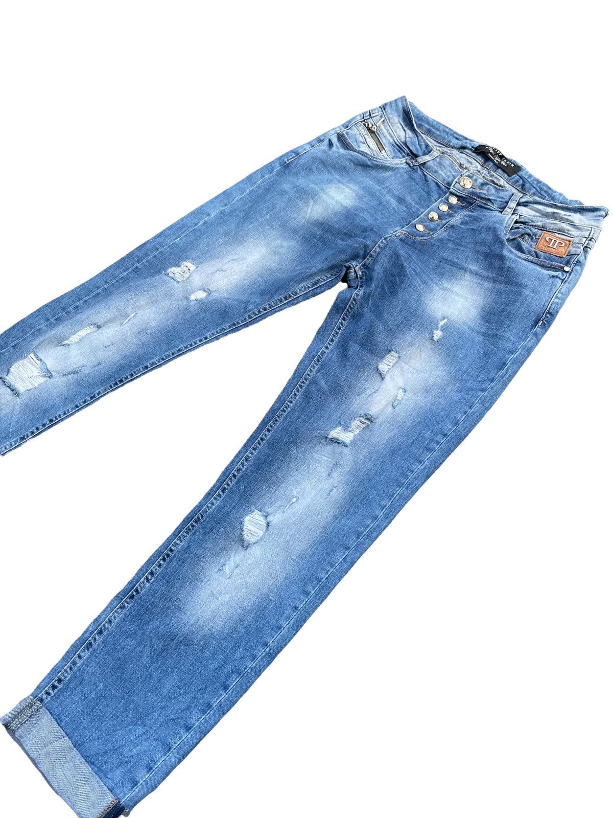 Designer × Philipp Plein Philipp Plein Miami Cut Distressed Denim Size US 33 - 3 Thumbnail
