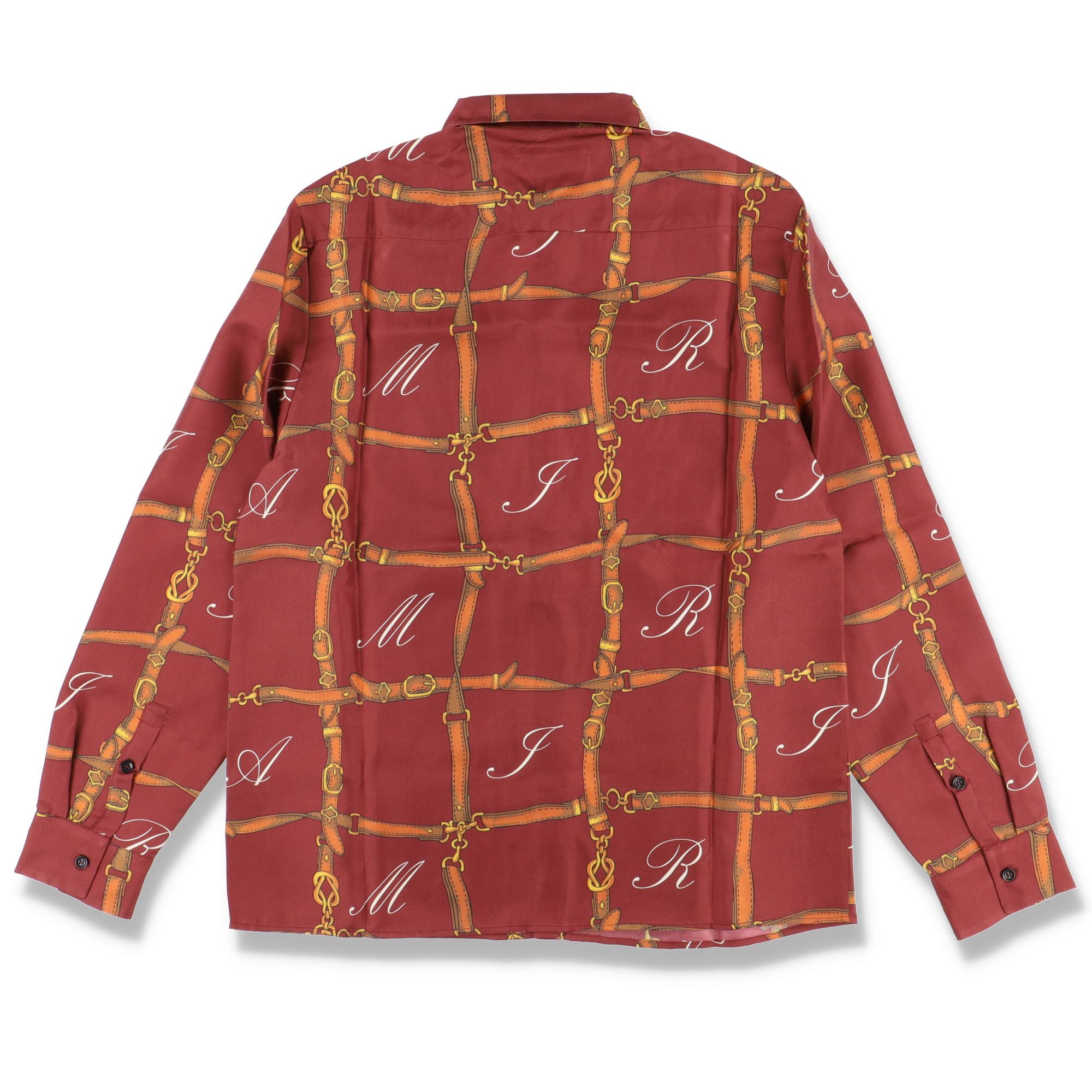 Amiri Burgundy Belt Grid Logo Shirt Size US M / EU 48-50 / 2 - 5 Thumbnail