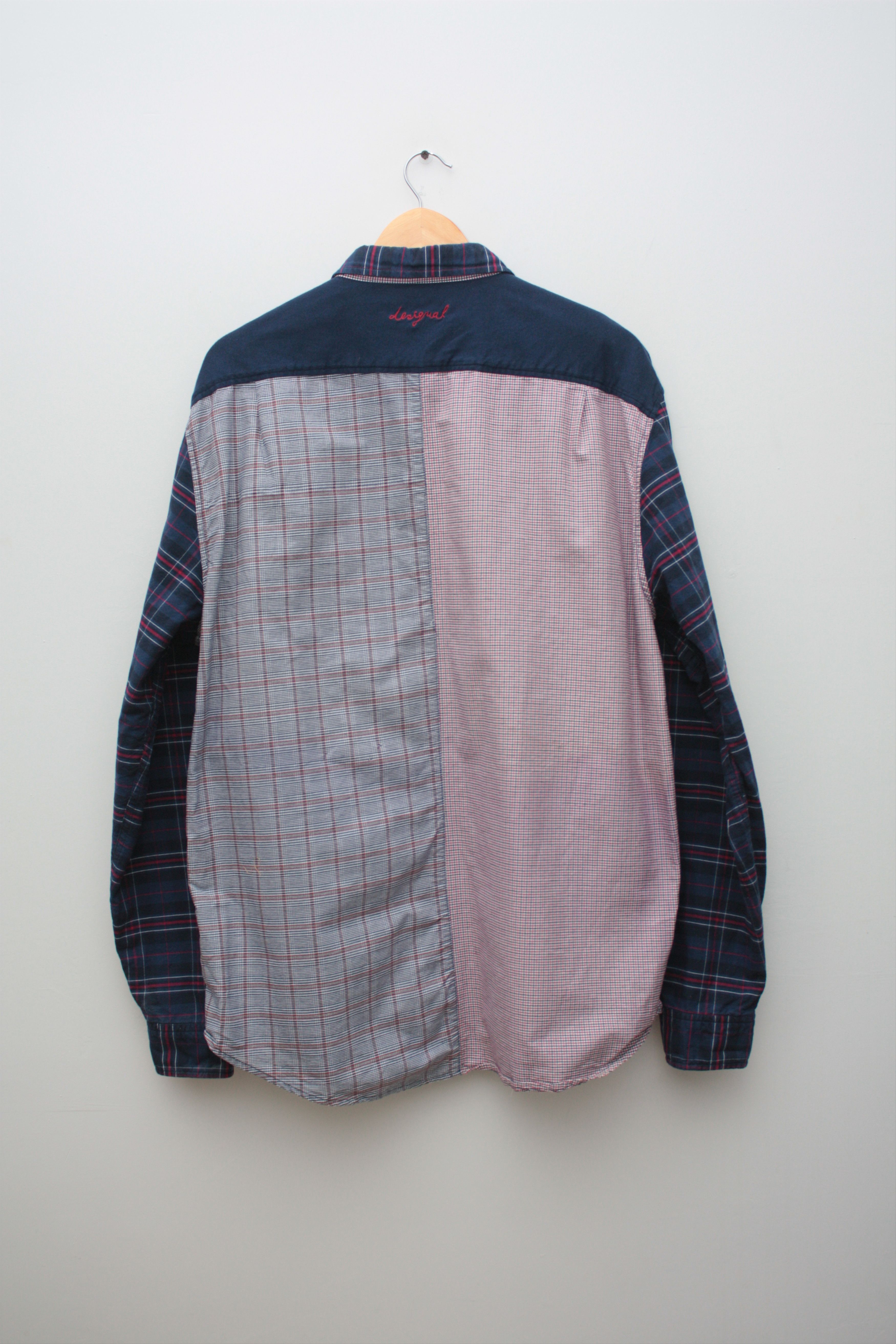 Desigual Desigual Patchwork Checkered L/S Shirt Men's Size US XL / EU 56 / 4 - 3 Thumbnail