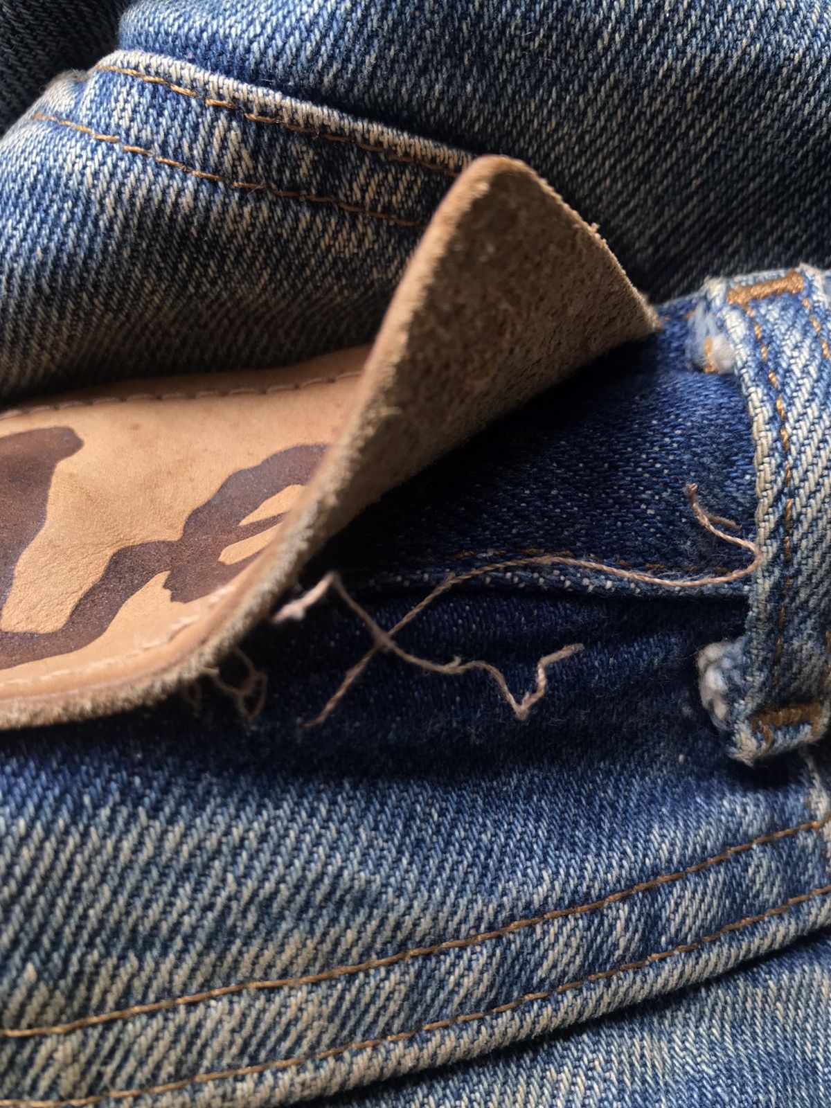 Lee Vintage Lee Riders Released Hem Size US 33 - 4 Thumbnail