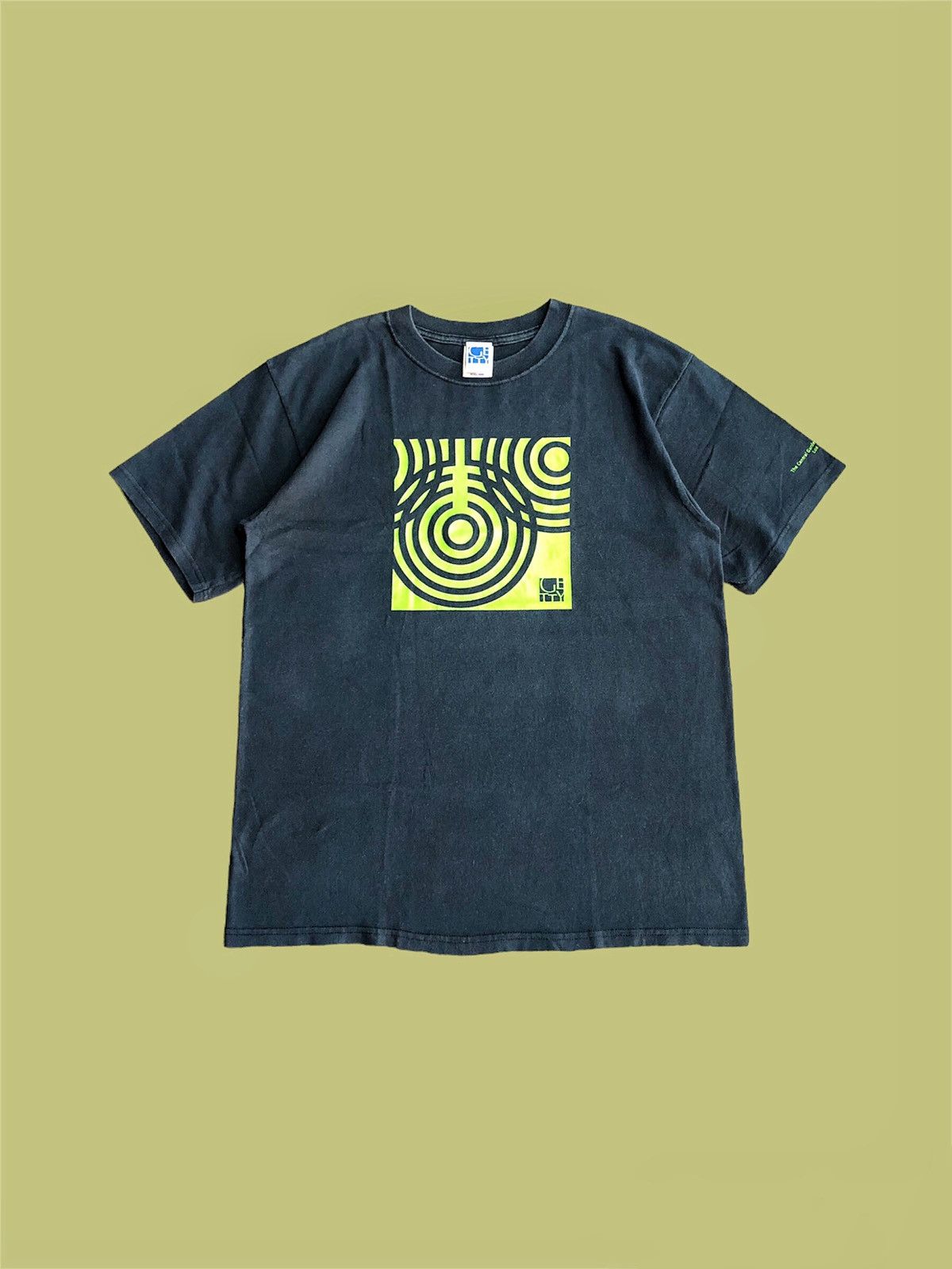image of Art x Thrifted 1990S Getty Image Logo Printed Tee Official Tee in Faded Black, Men's (Size Medium)