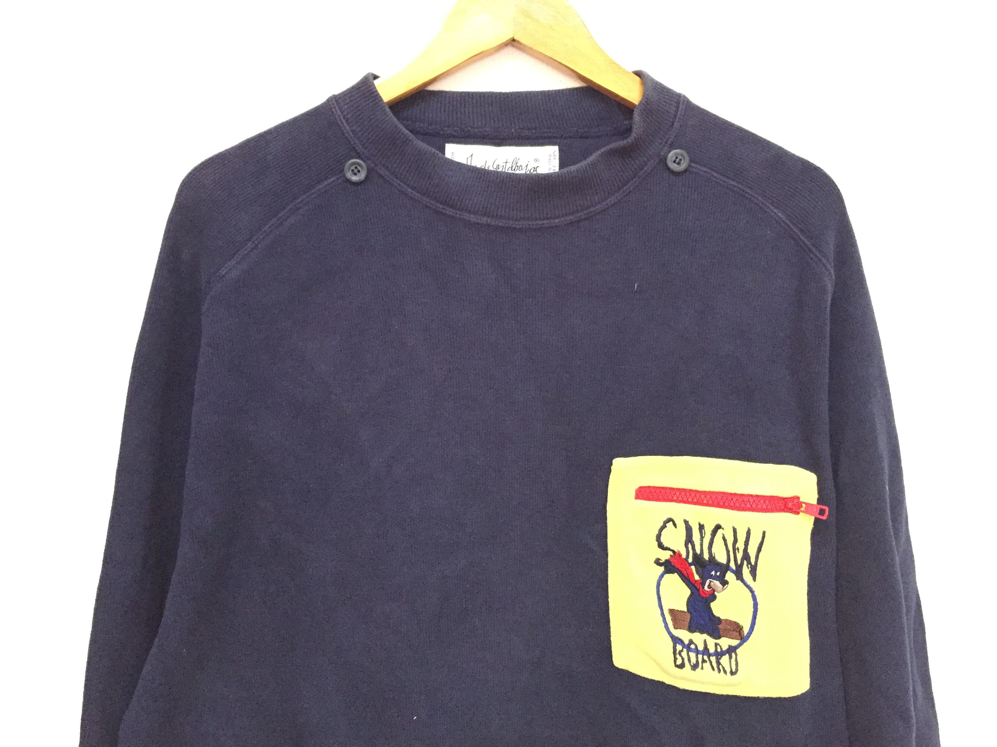 Jean Charles De Castelbajac 1990's Snow Board contra pocket sweatshirt Size US L / EU 52-54 / 3 - 2 Thumbnail