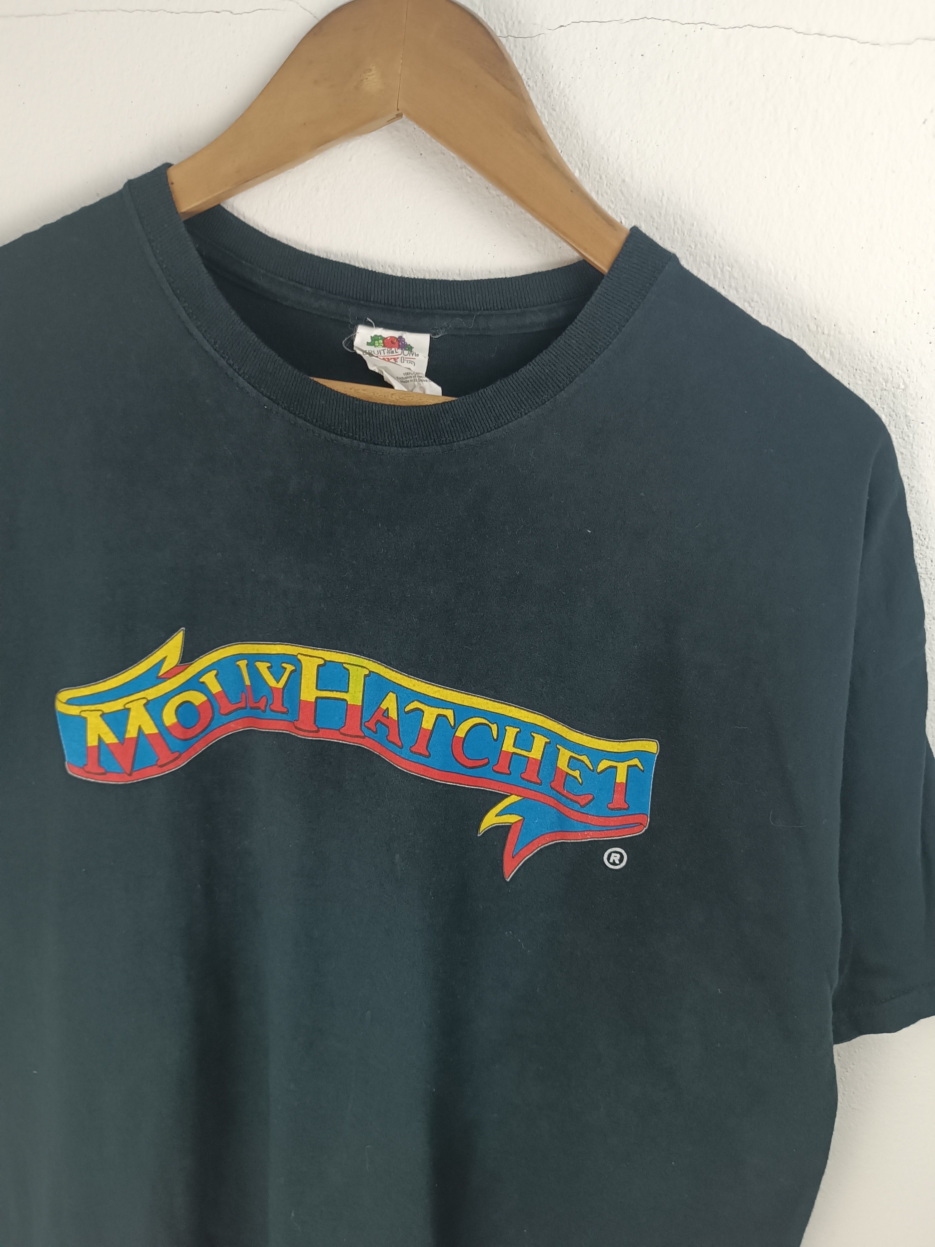 Band Tees VINTAGE Y2K MOLLY HATCHET (lynyrd skynyrd ted nugent) Size US XL / EU 56 / 4 - 5 Thumbnail