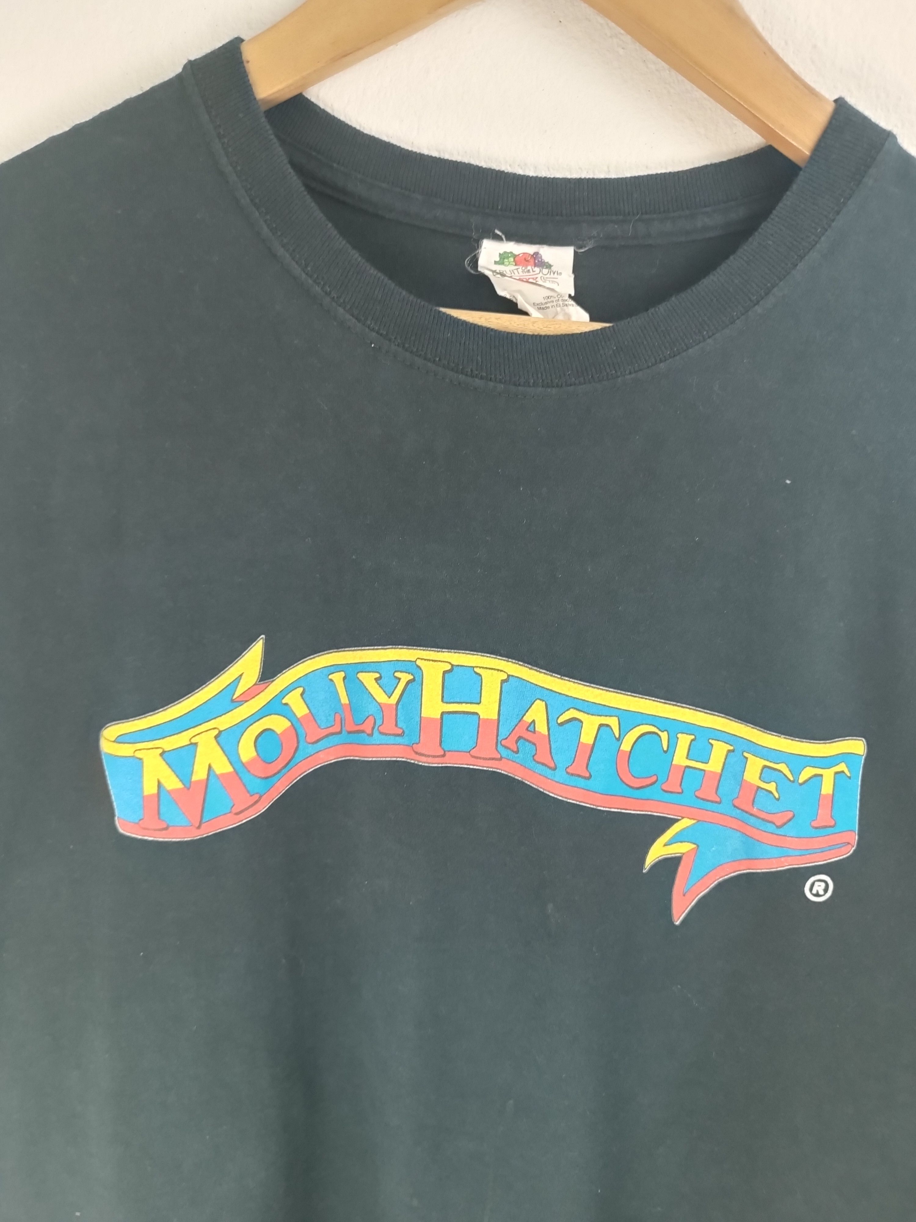 Band Tees VINTAGE Y2K MOLLY HATCHET (lynyrd skynyrd ted nugent) Size US XL / EU 56 / 4 - 6 Thumbnail