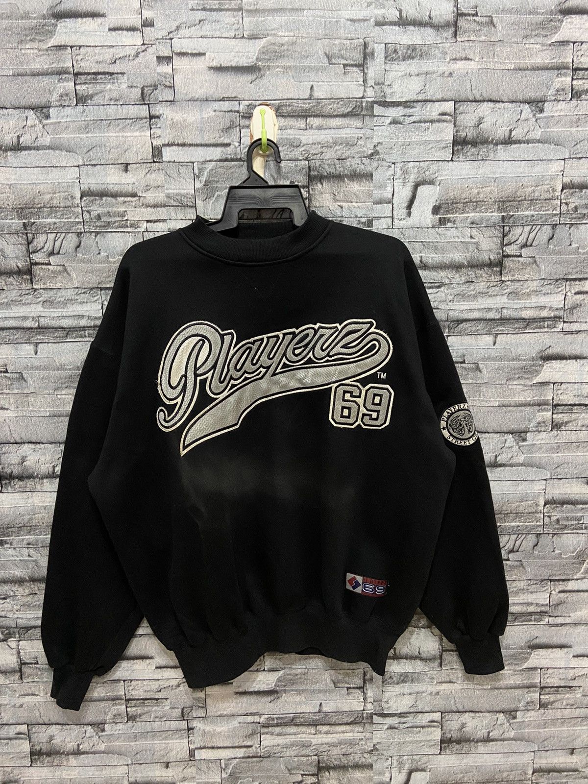 Vintage Playerz 69 sweatshirt big embroidered hip hop oversized Size US XXL / EU 58 / 5 - 2 Thumbnail