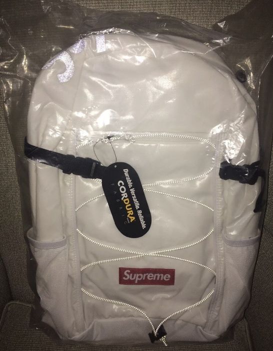 Supreme 100D Cordura Backpack White FW17 Grailed