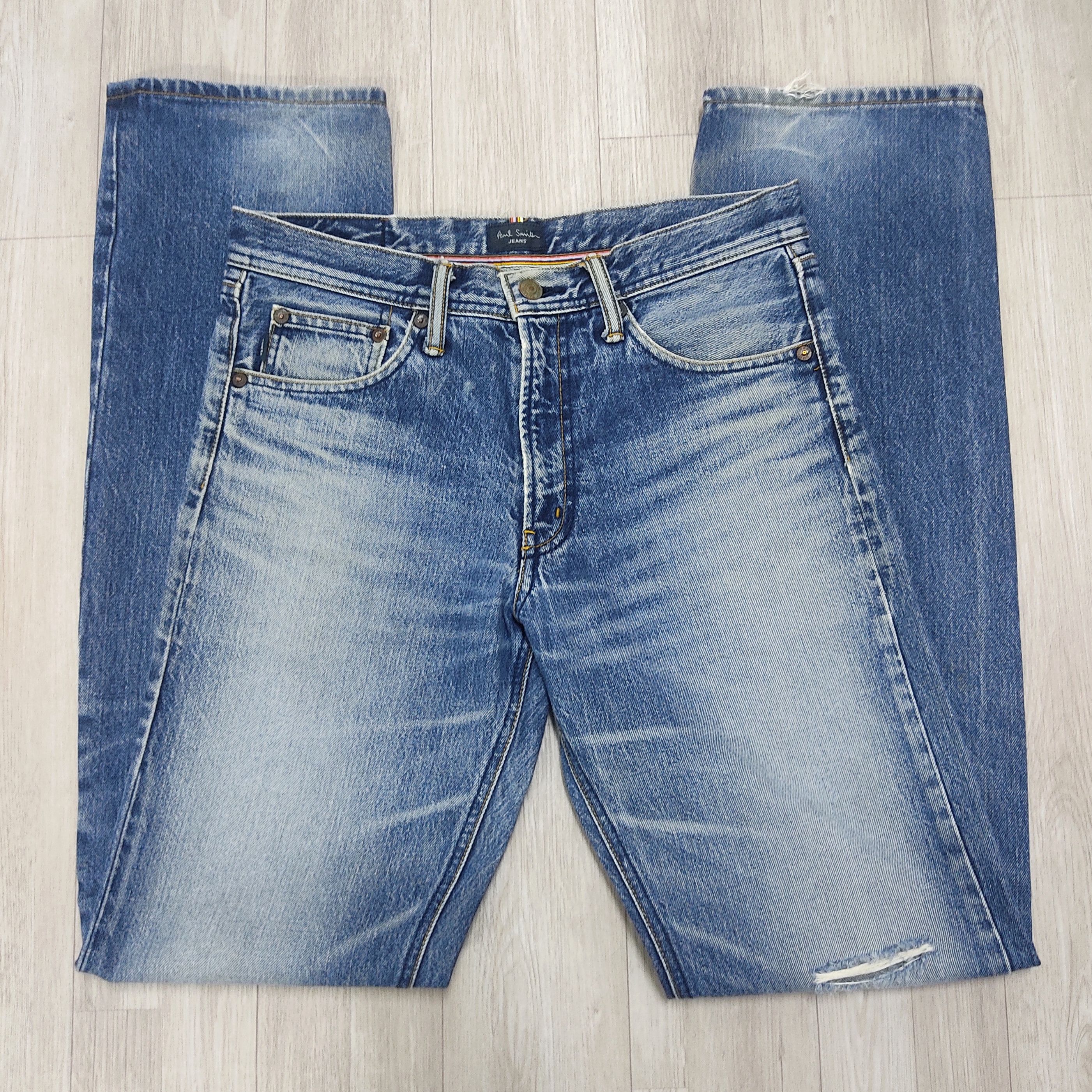 Paul Smith PAUL SMITH Jeans Distressed & Faded Denim Pants Size US 30 / EU 46 - 2 Thumbnail