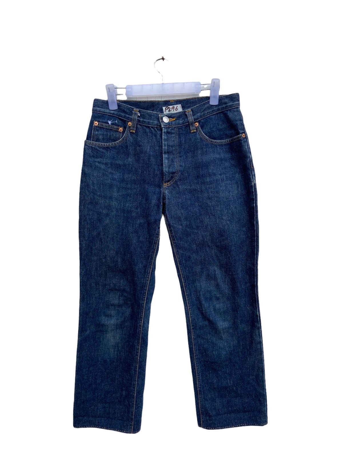 image of Helmut Lang Crop Pant in Blue, Men's (Size 29)