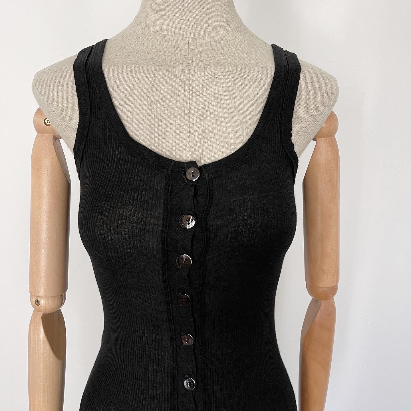 enza costa black dress Enza Costa Poplin Sculptured Dress | Black | Size 2