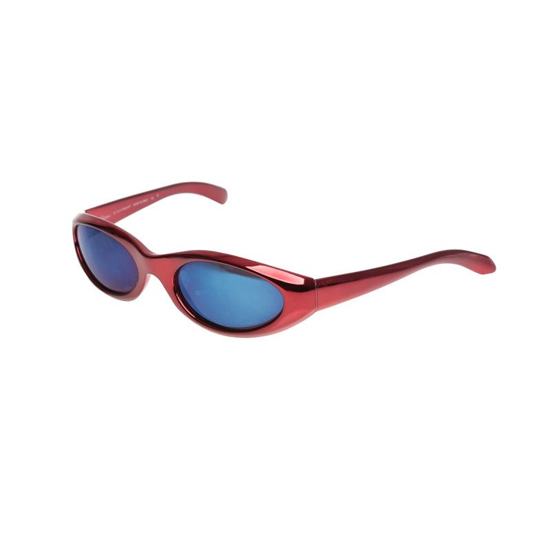 Laura Biagiotti × Vintage Laura Biagiotti 90's Red Oval Sunglasses Size ONE SIZE - 1 Thumbnail