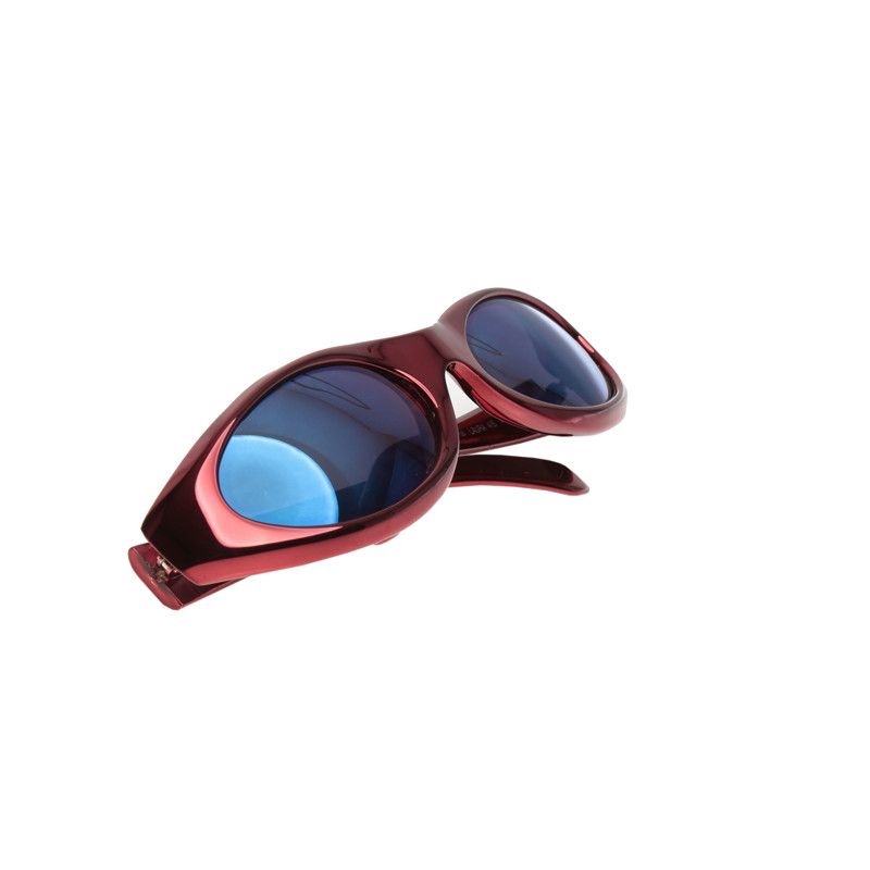 Laura Biagiotti × Vintage Laura Biagiotti 90's Red Oval Sunglasses Size ONE SIZE - 3 Thumbnail