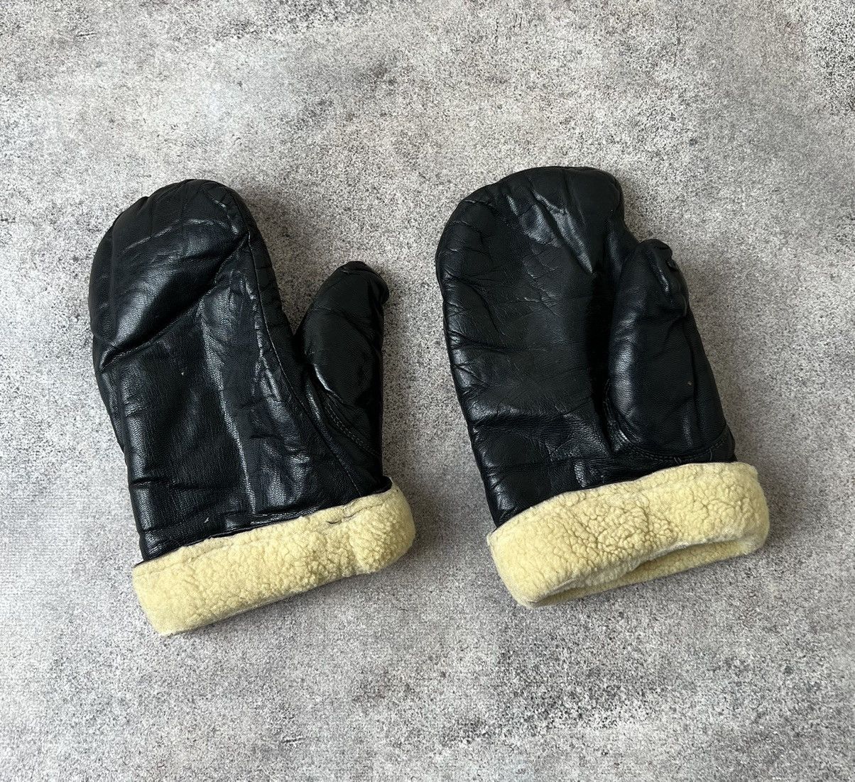 Japanese Brand × Vintage Very rare vintage leather gloves Size ONE SIZE - 3 Thumbnail
