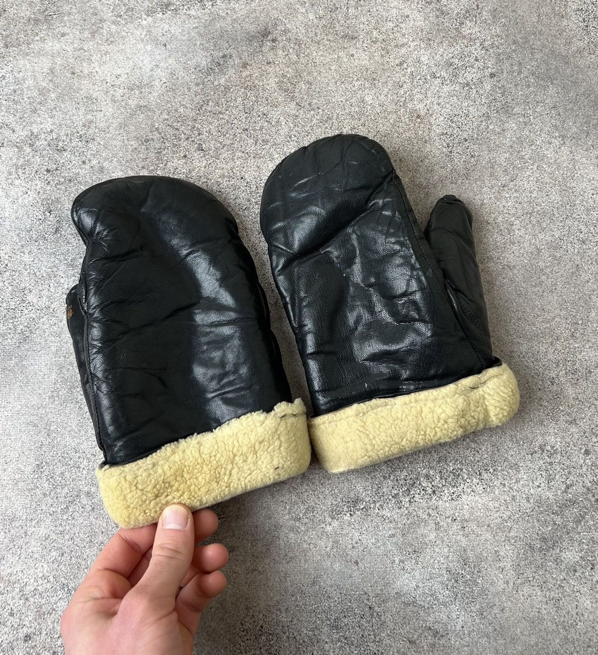 Japanese Brand × Vintage Very rare vintage leather gloves Size ONE SIZE - 5 Thumbnail