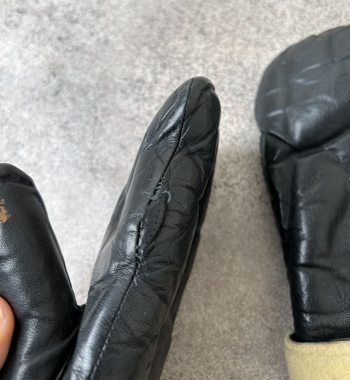 Japanese Brand × Vintage Very rare vintage leather gloves Size ONE SIZE - 7 Thumbnail