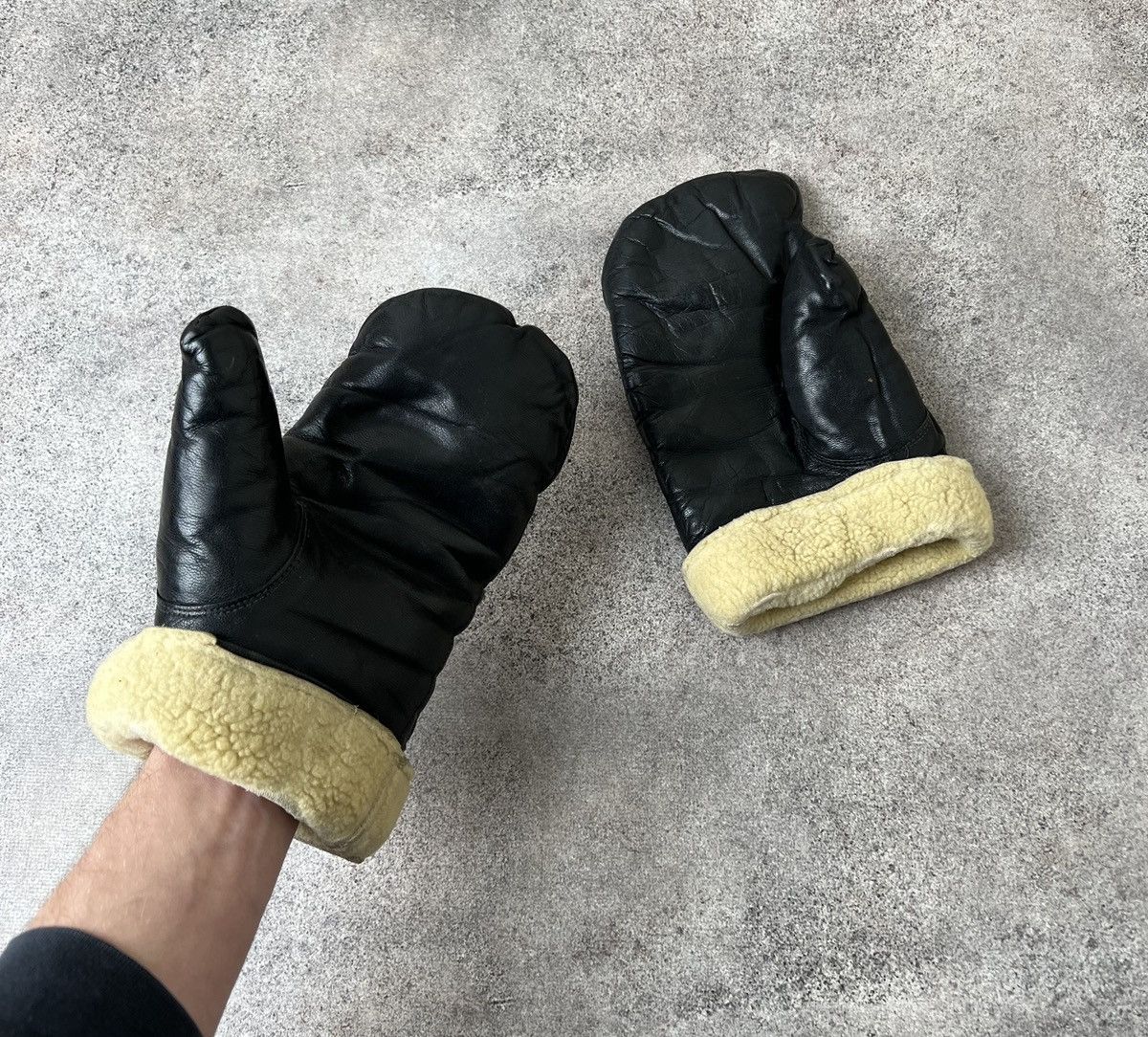 Japanese Brand × Vintage Very rare vintage leather gloves Size ONE SIZE - 2 Thumbnail