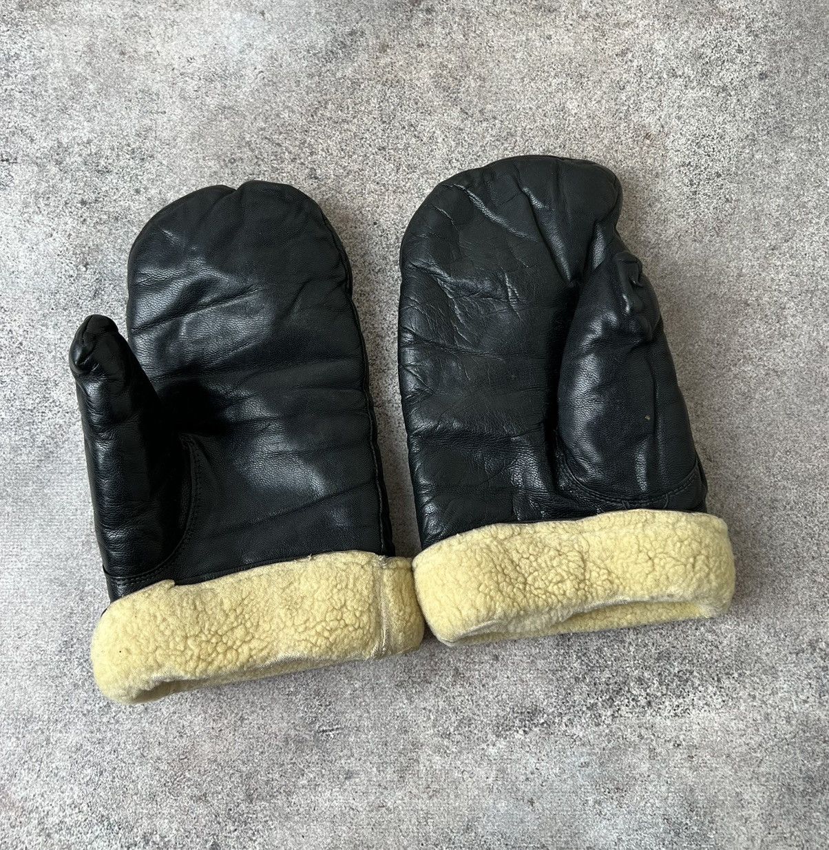 Japanese Brand × Vintage Very rare vintage leather gloves Size ONE SIZE - 4 Thumbnail