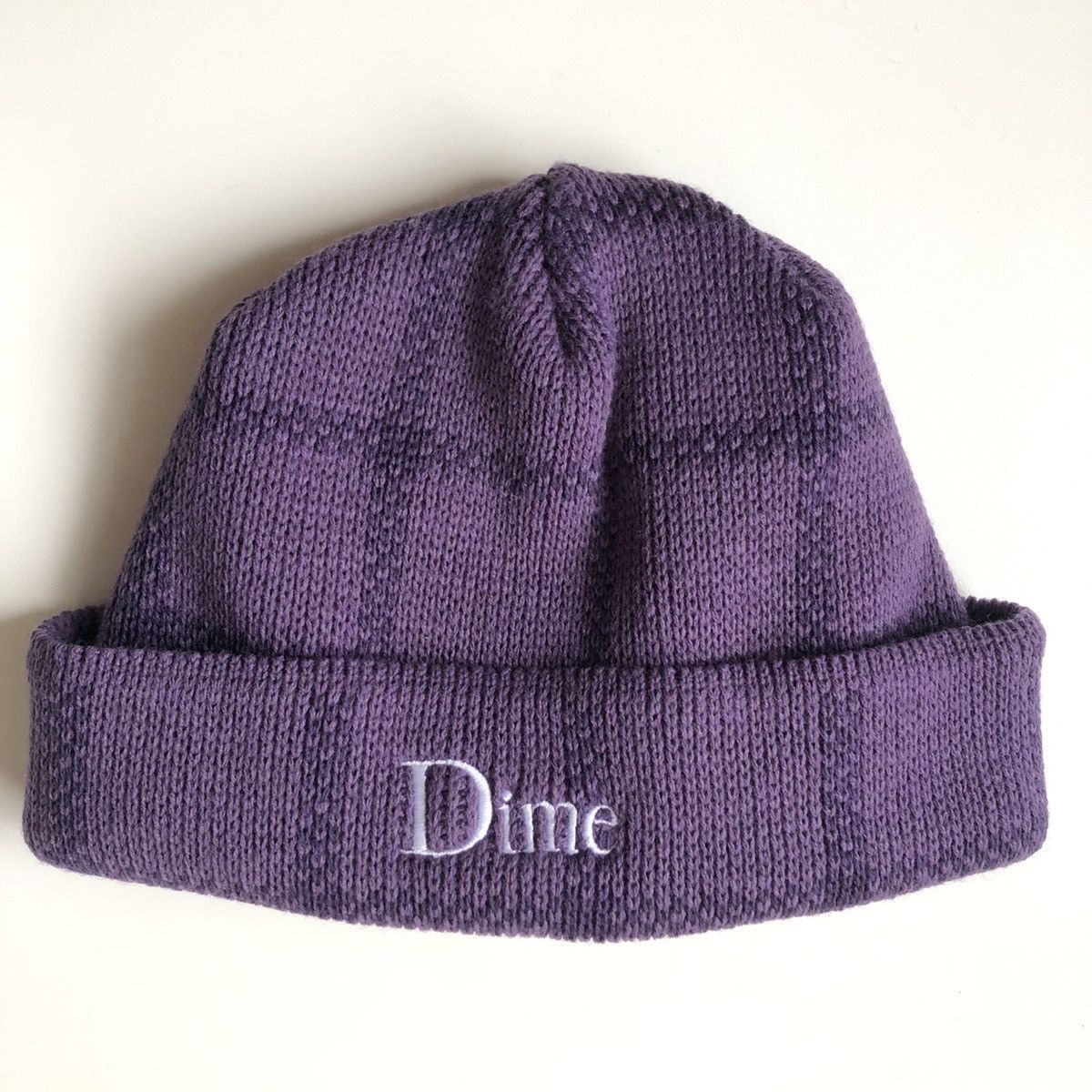 Dime Dime Classic Plaid Beanie PURPLE | Grailed