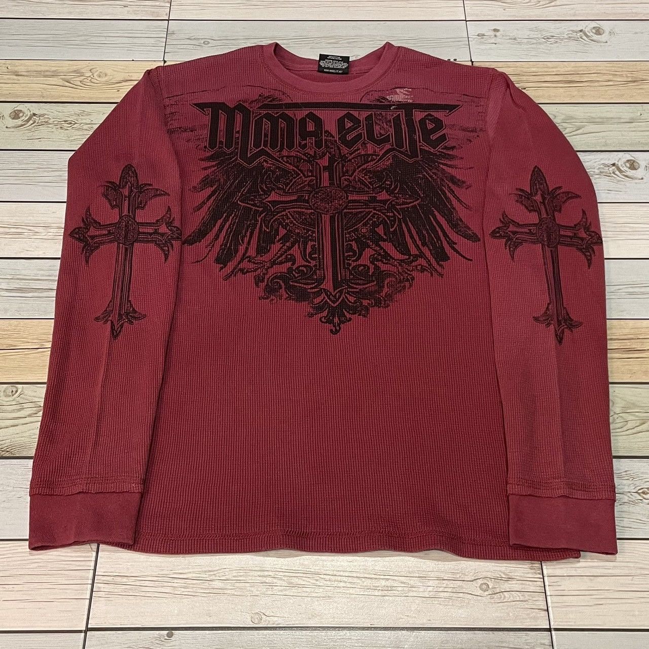 Affliction Mma Elite Skulls Thermal Longsleeve Y2K Size US M / EU 48-50 / 2 - 1 Thumbnail