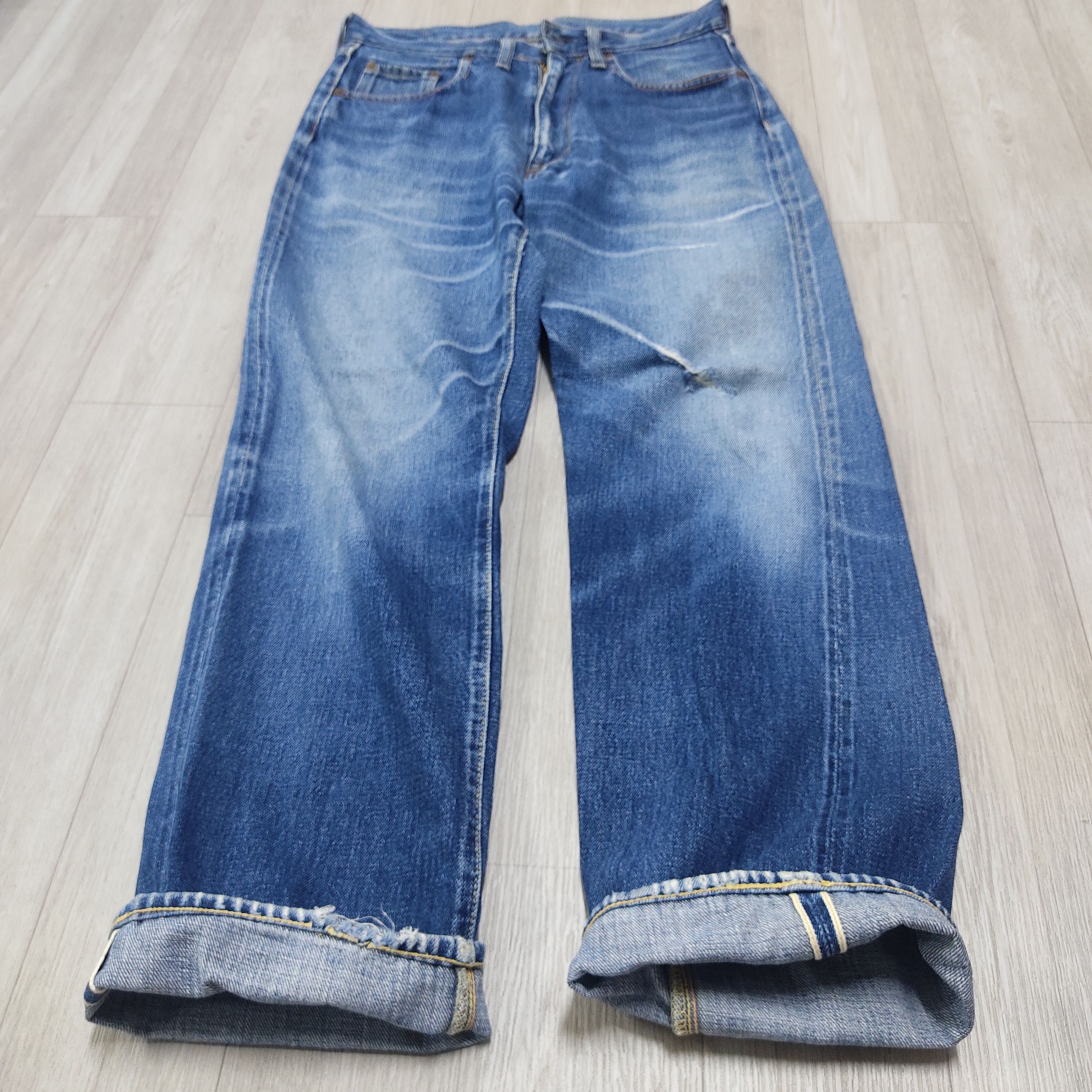 Denime Denime Japan Distressed Selvedge Blue Jeans Pants Size US 30 / EU 46 - 7 Thumbnail
