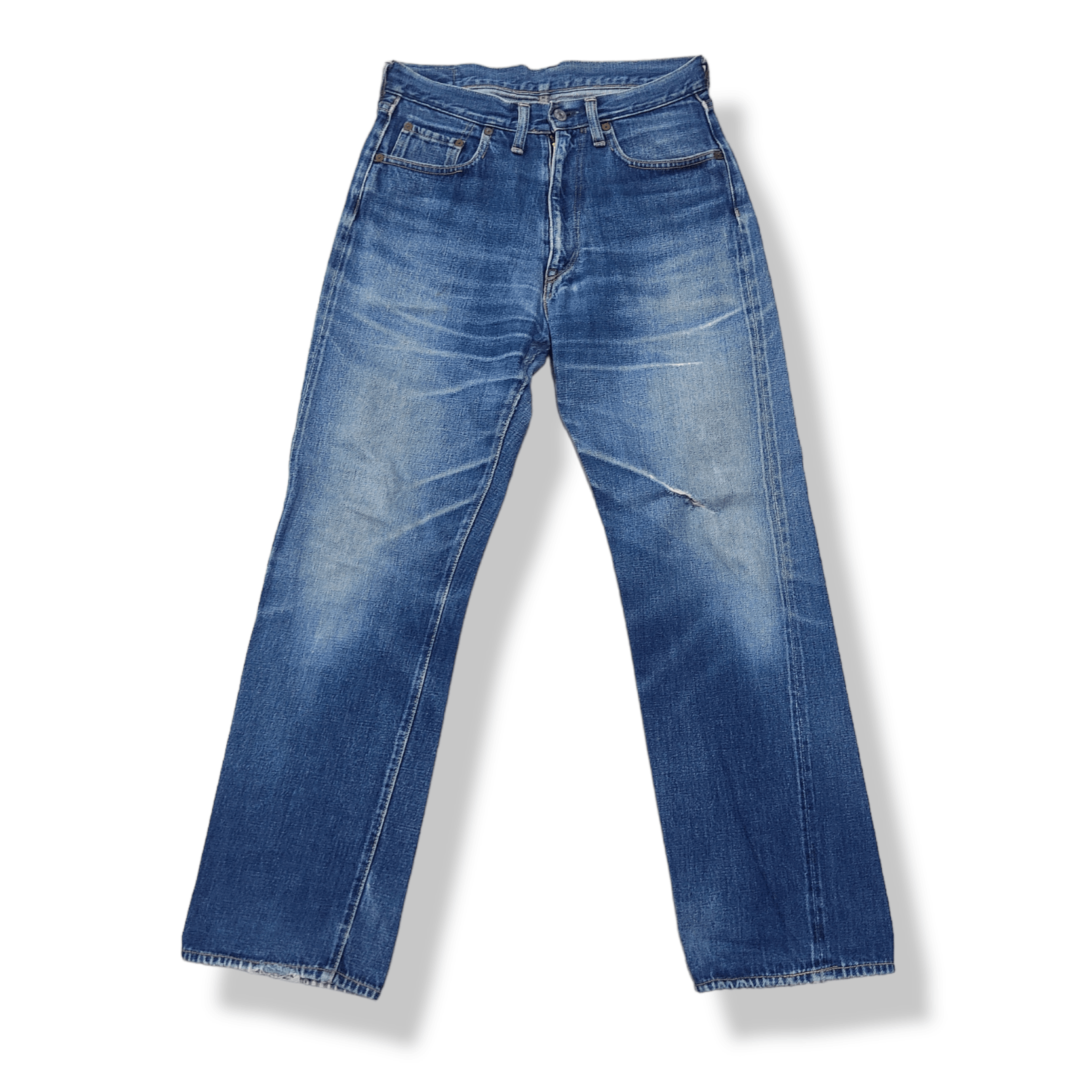 Denime Japan Distressed Selvedge Blue Jeans Pants