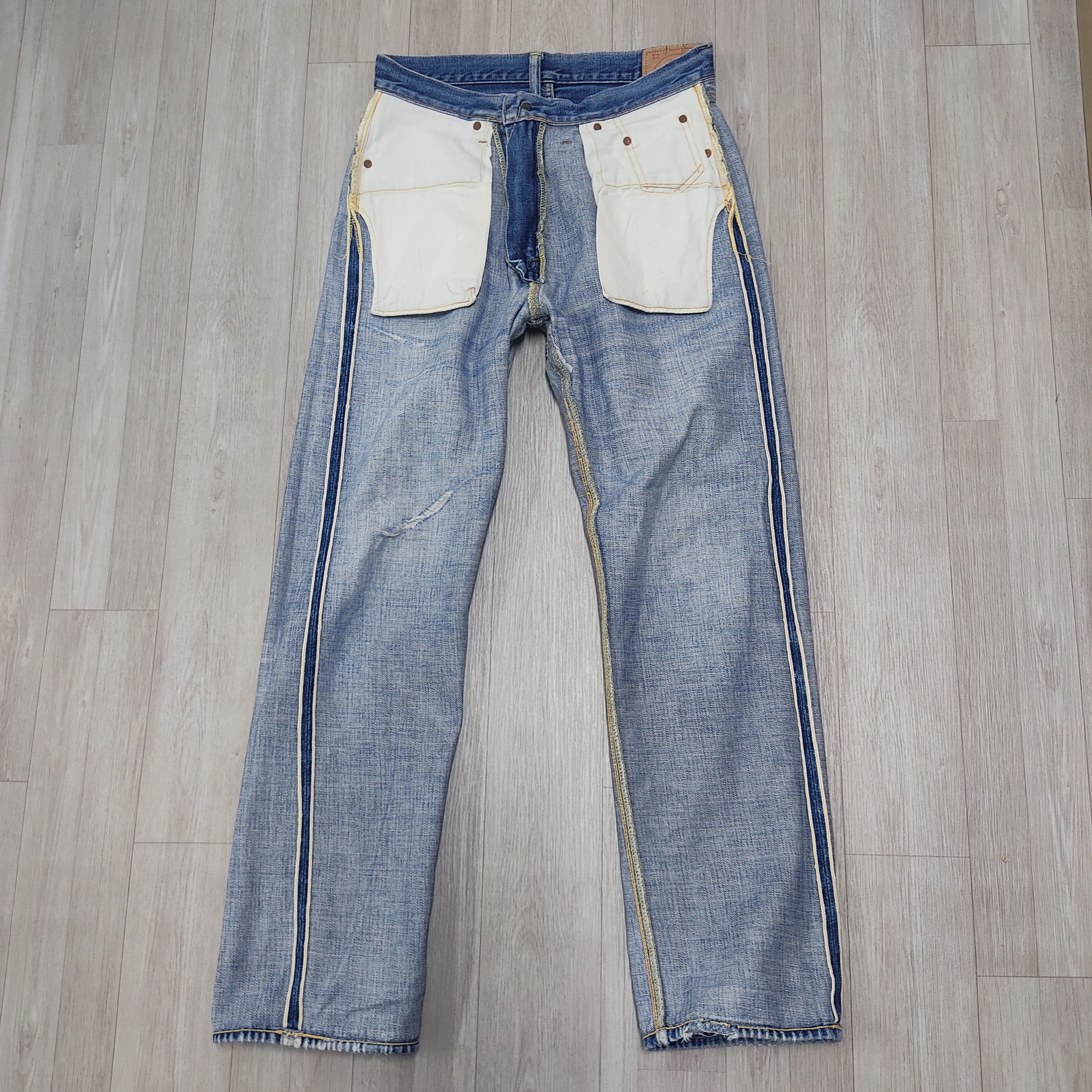 Denime Denime Japan Distressed Selvedge Blue Jeans Pants Size US 30 / EU 46 - 12 Thumbnail