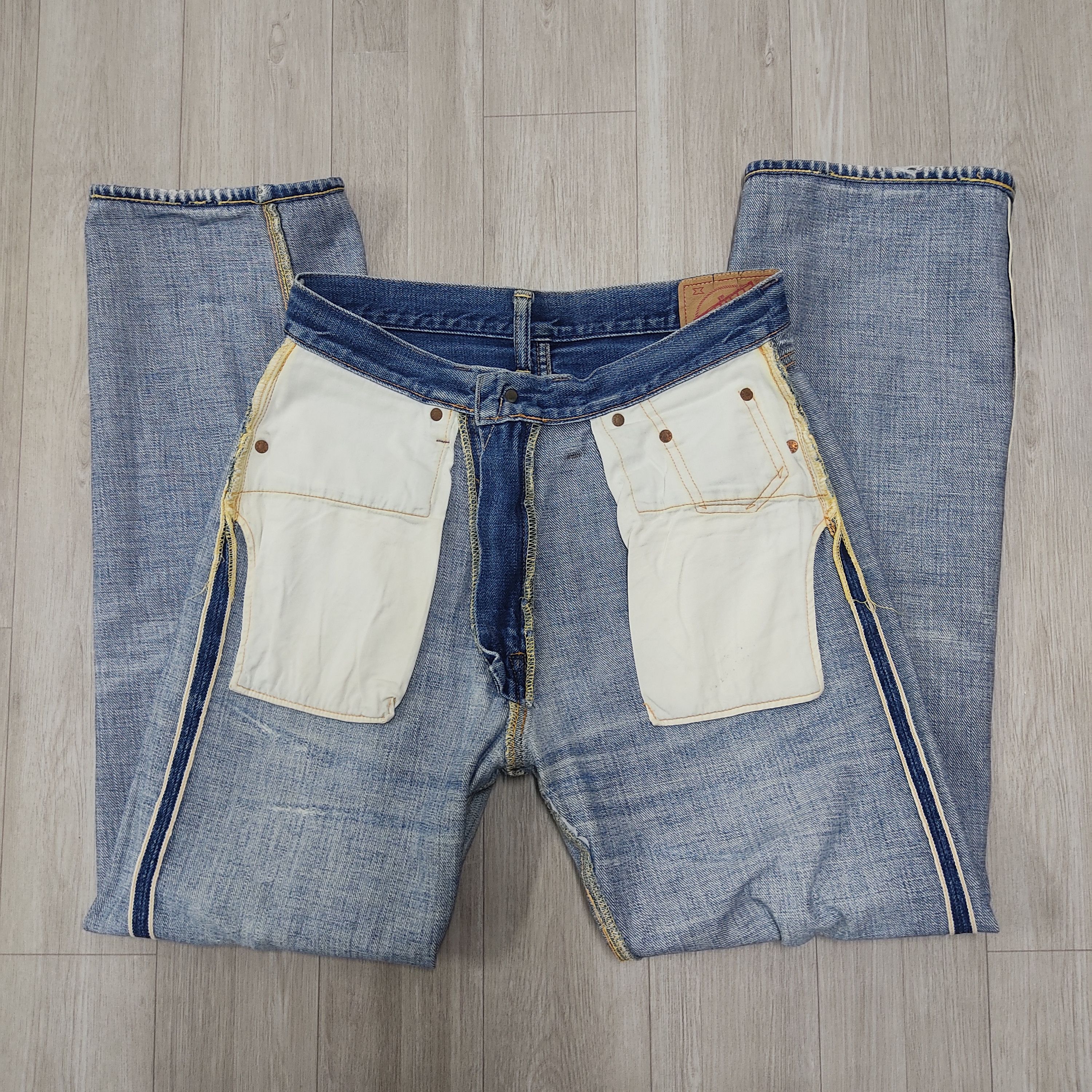 Denime Denime Japan Distressed Selvedge Blue Jeans Pants Size US 30 / EU 46 - 13 Thumbnail