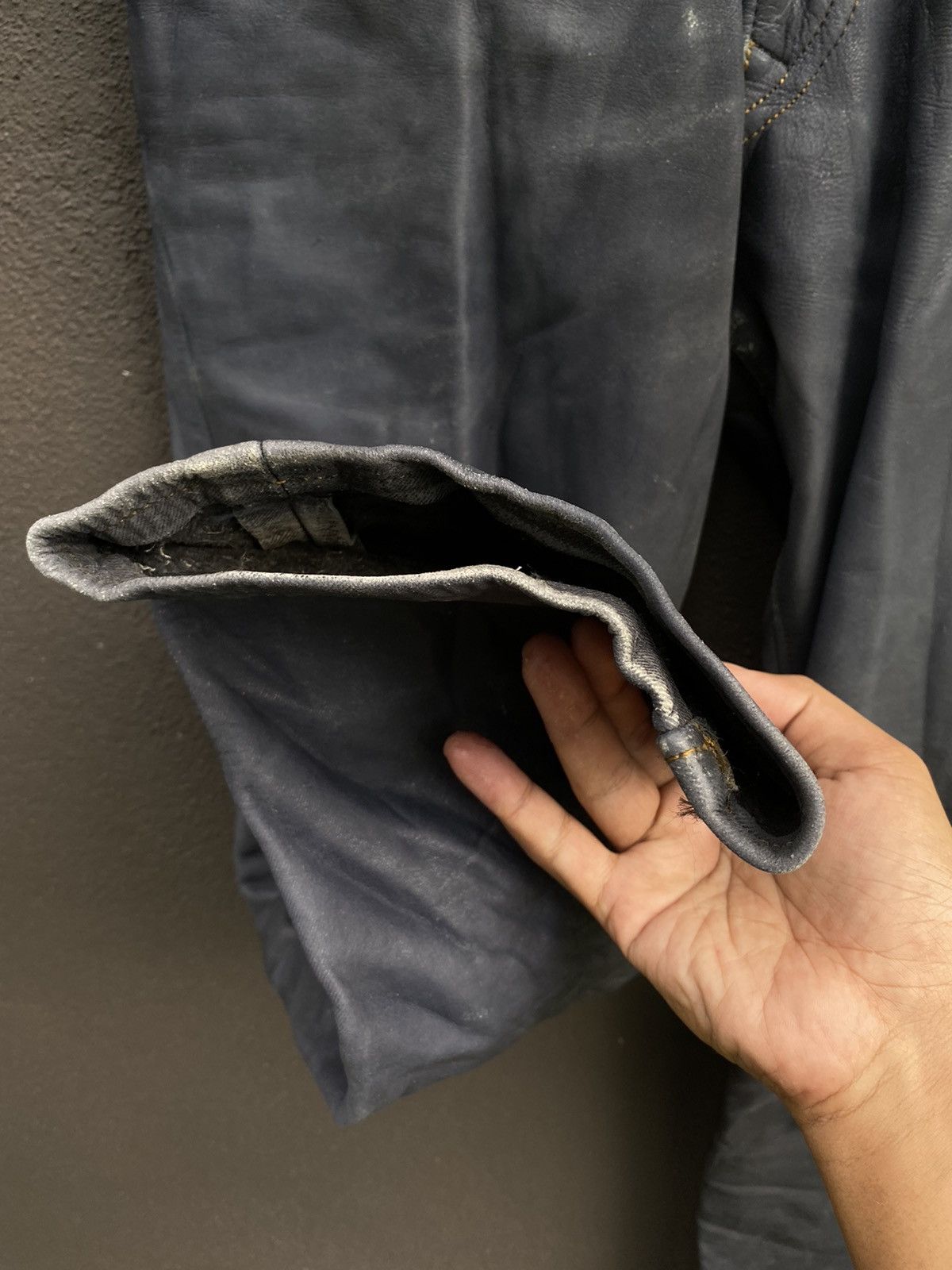 Genuine Leather × Japanese Brand Japanese Brand Kushitani Explorer Washable Leather Jeans Size US 30 / EU 46 - 10 Thumbnail