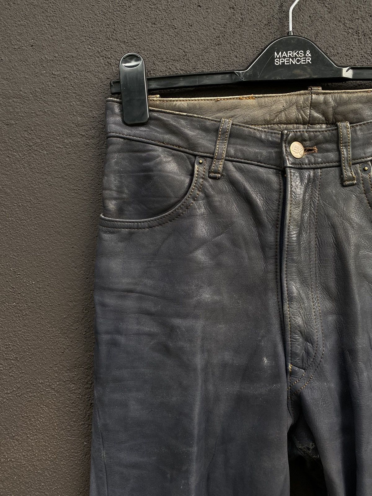 Genuine Leather × Japanese Brand Japanese Brand Kushitani Explorer Washable Leather Jeans Size US 30 / EU 46 - 7 Thumbnail