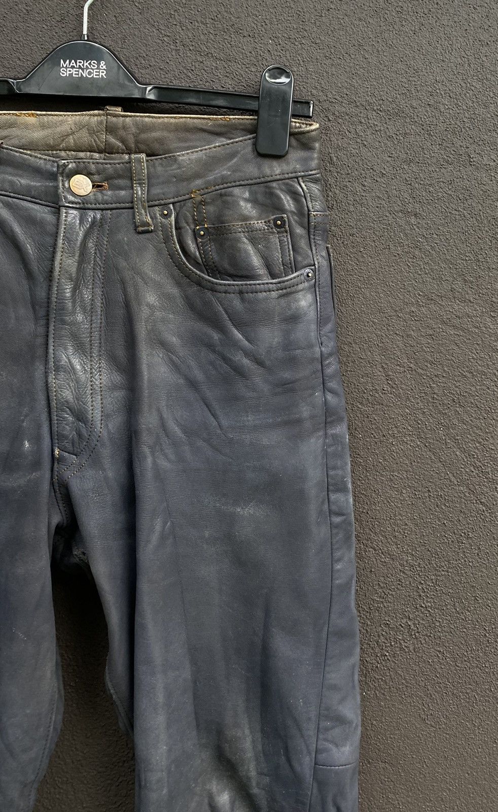 Genuine Leather × Japanese Brand Japanese Brand Kushitani Explorer Washable Leather Jeans Size US 30 / EU 46 - 2 Thumbnail