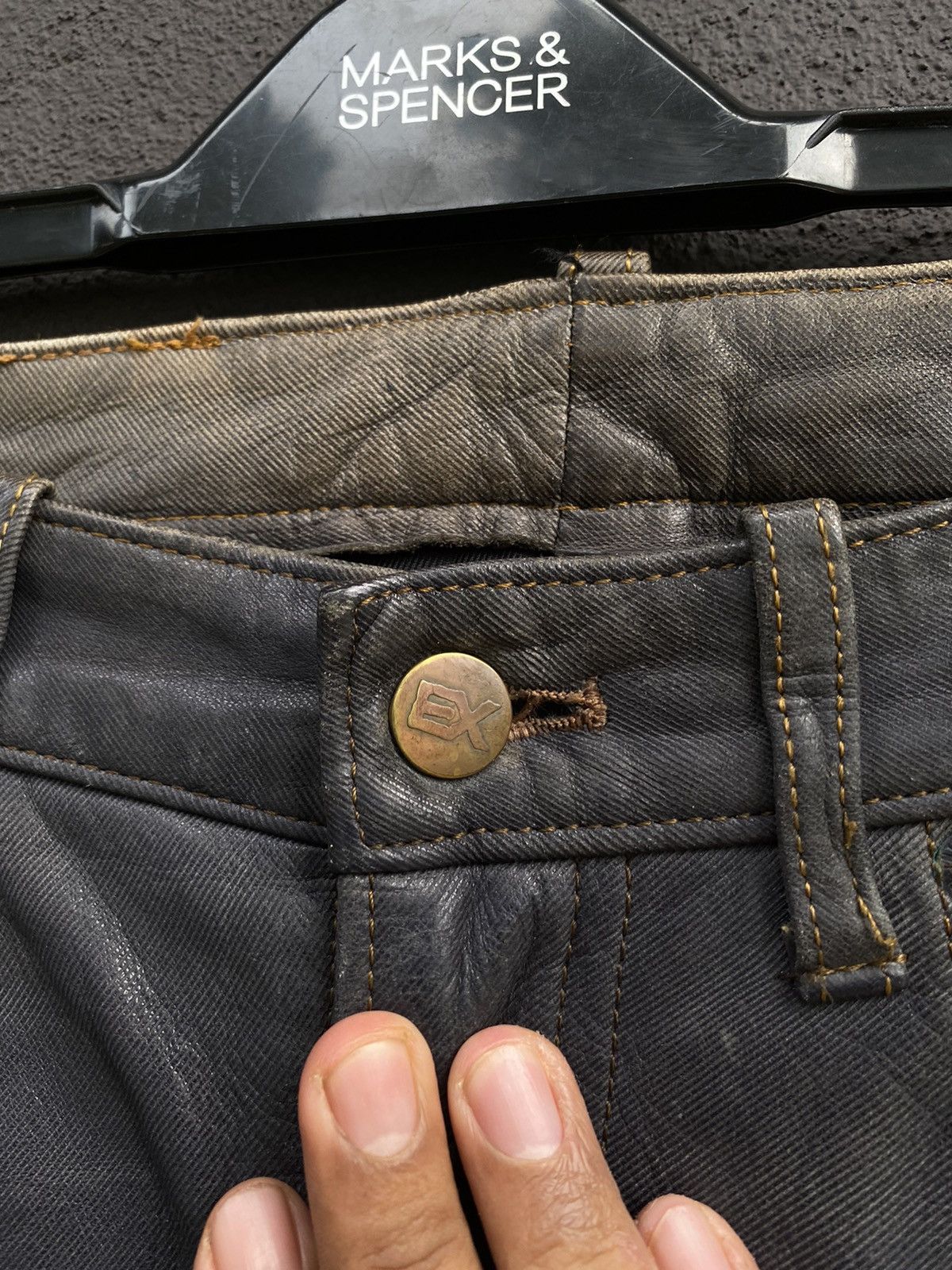 Genuine Leather × Japanese Brand Japanese Brand Kushitani Explorer Washable Leather Jeans Size US 30 / EU 46 - 12 Thumbnail
