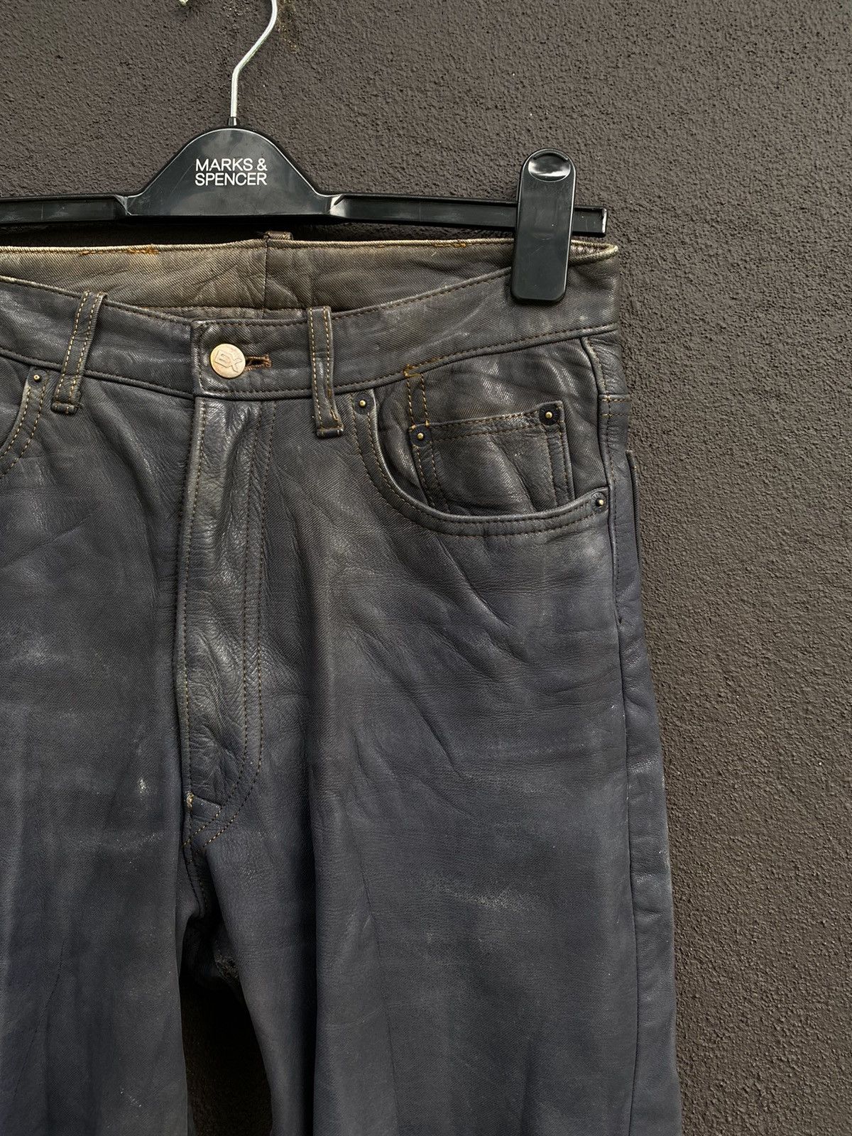 Genuine Leather × Japanese Brand Japanese Brand Kushitani Explorer Washable Leather Jeans Size US 30 / EU 46 - 6 Thumbnail