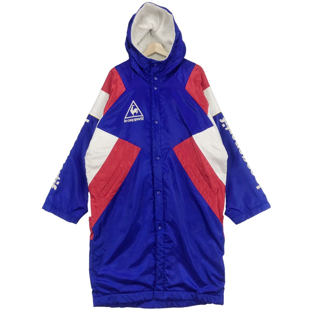 Le Coq Sportif × Vintage Vintage Le Coq Sportif Big Logo France Flag Parka Hoodies Size US L / EU 52-54 / 3 - 2 Thumbnail