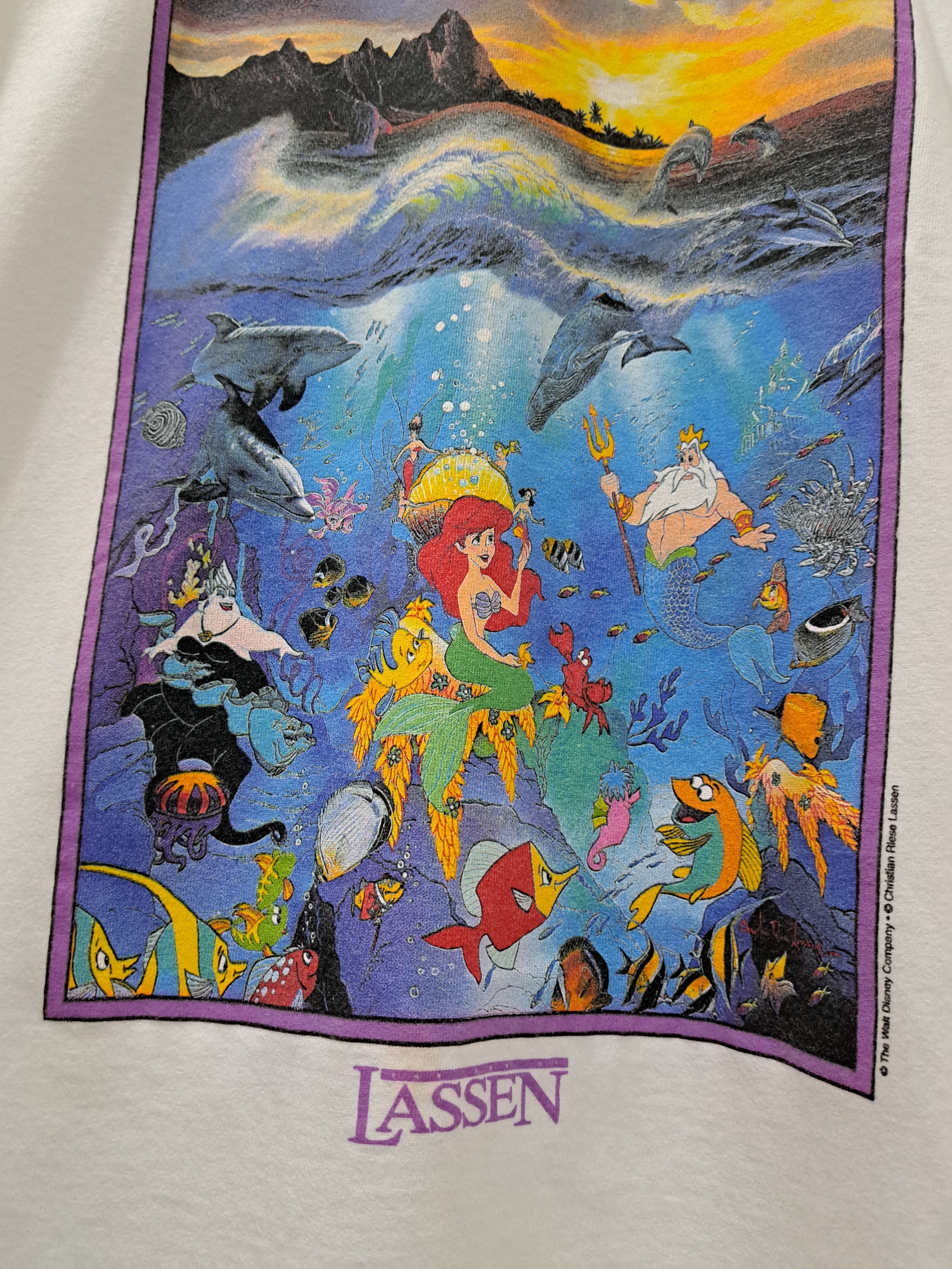 Disney Rare! Vintage Disney Little Mermaid T-Shirt Size US L / EU 52-54 / 3 - 3 Thumbnail