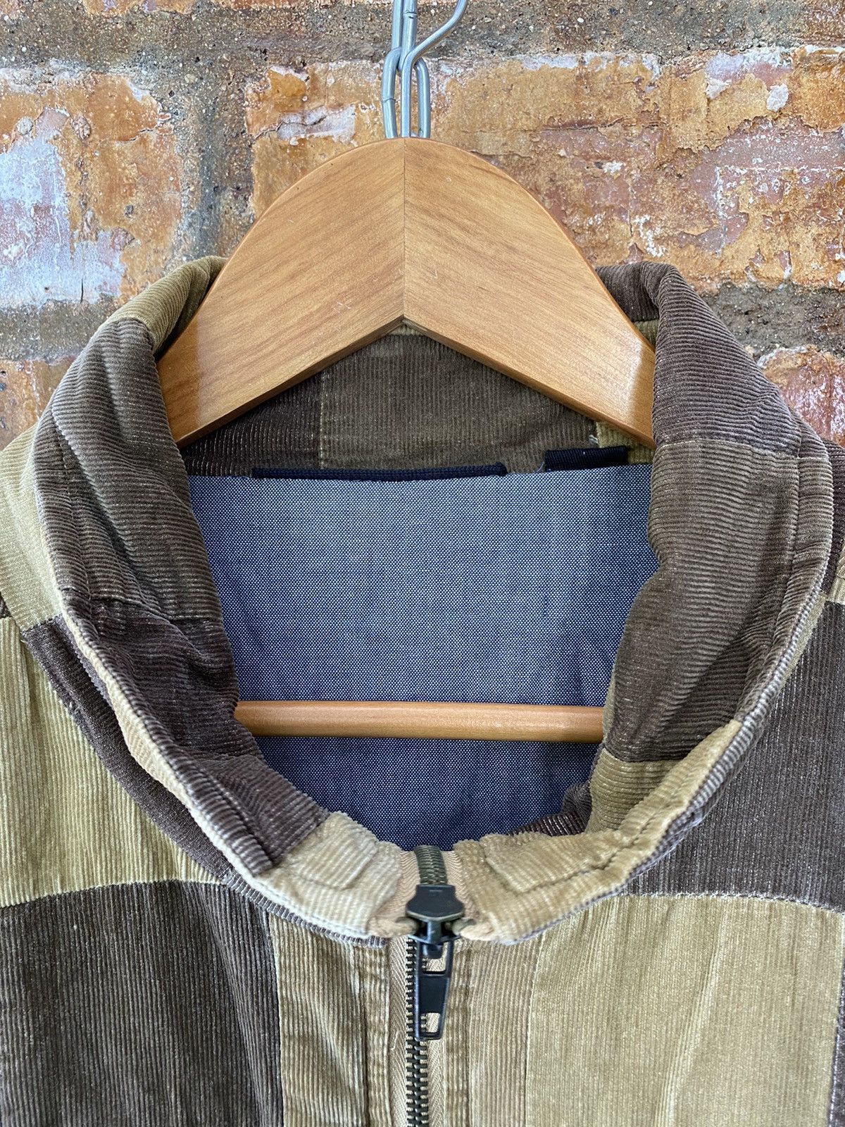 Japanese Brand Vtg Japanese Brand corduroy check patchwork jacket Size US M / EU 48-50 / 2 - 9 Thumbnail